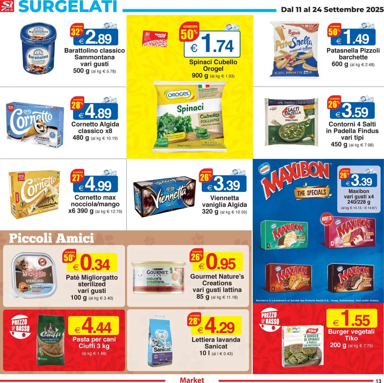 Volantino Sì con Te del 11.09.2025 | Pagina: 13 | Prodotti: Cornetto, Mozzarella, Pasta, Lavanda