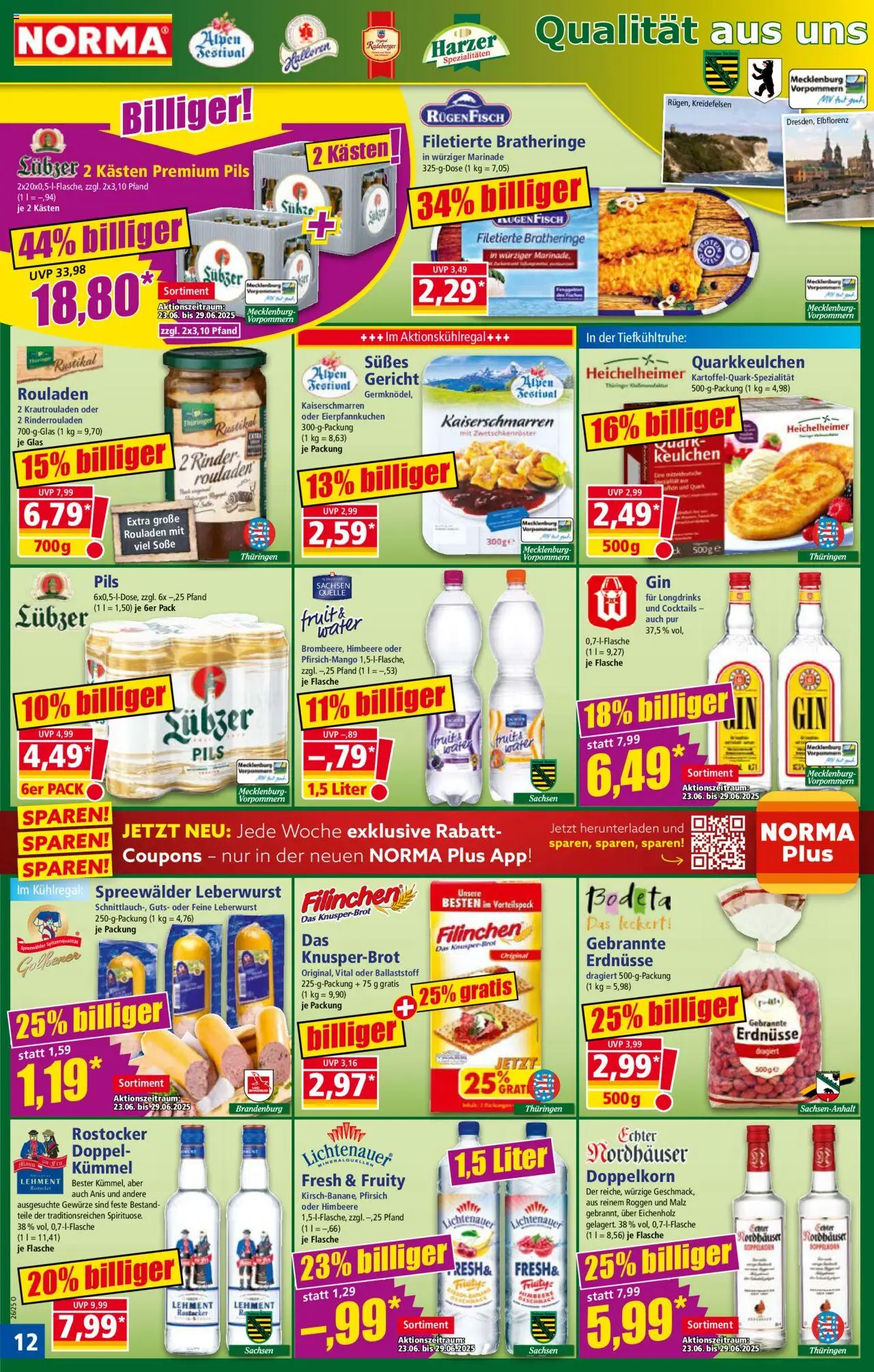 Norma Prospekt 	 - gültig ab dem 23.06.2025 | Seite: 13 | Produkte: Erdnüsse, Quark, Fisch, Gewürze
