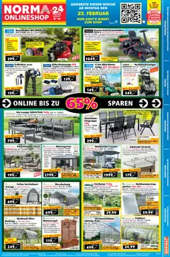 Norma Flugblatt ab 23.02.2026 gültig | Seite: 19 | Produkte: Rasenmäher, Sofa, Tisch