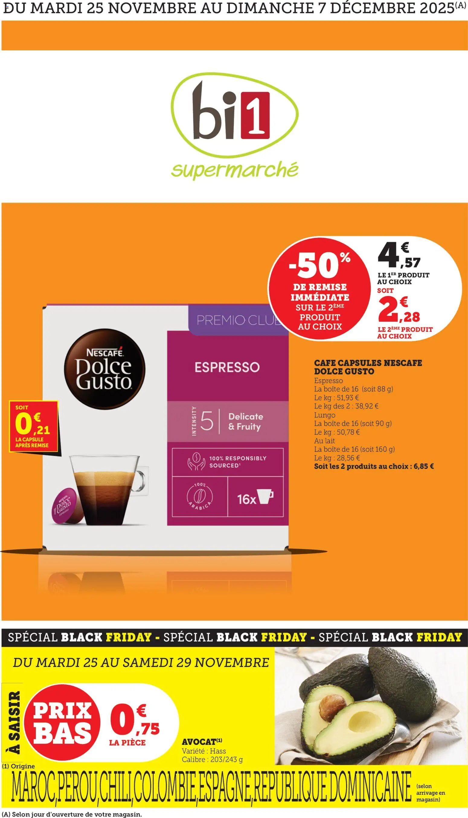 {H1} | Page: 1 | Produits: Dolce Gusto, Lait, Café