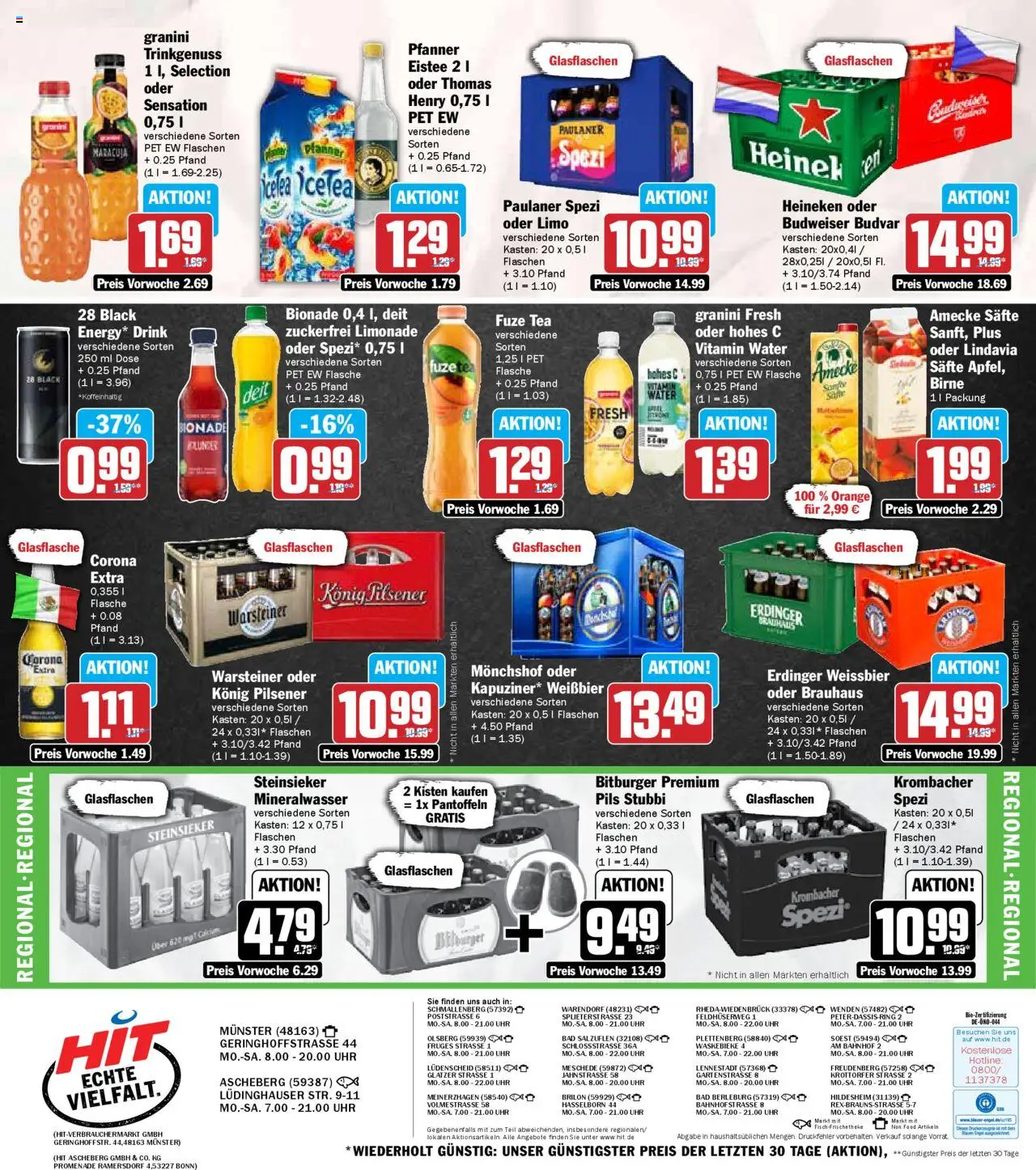 HIT - Nordrhein-Westfalen - gültig ab dem 11.08.2025 | Seite: 18 | Produkte: Bionade, Heineken, Granini, Birne