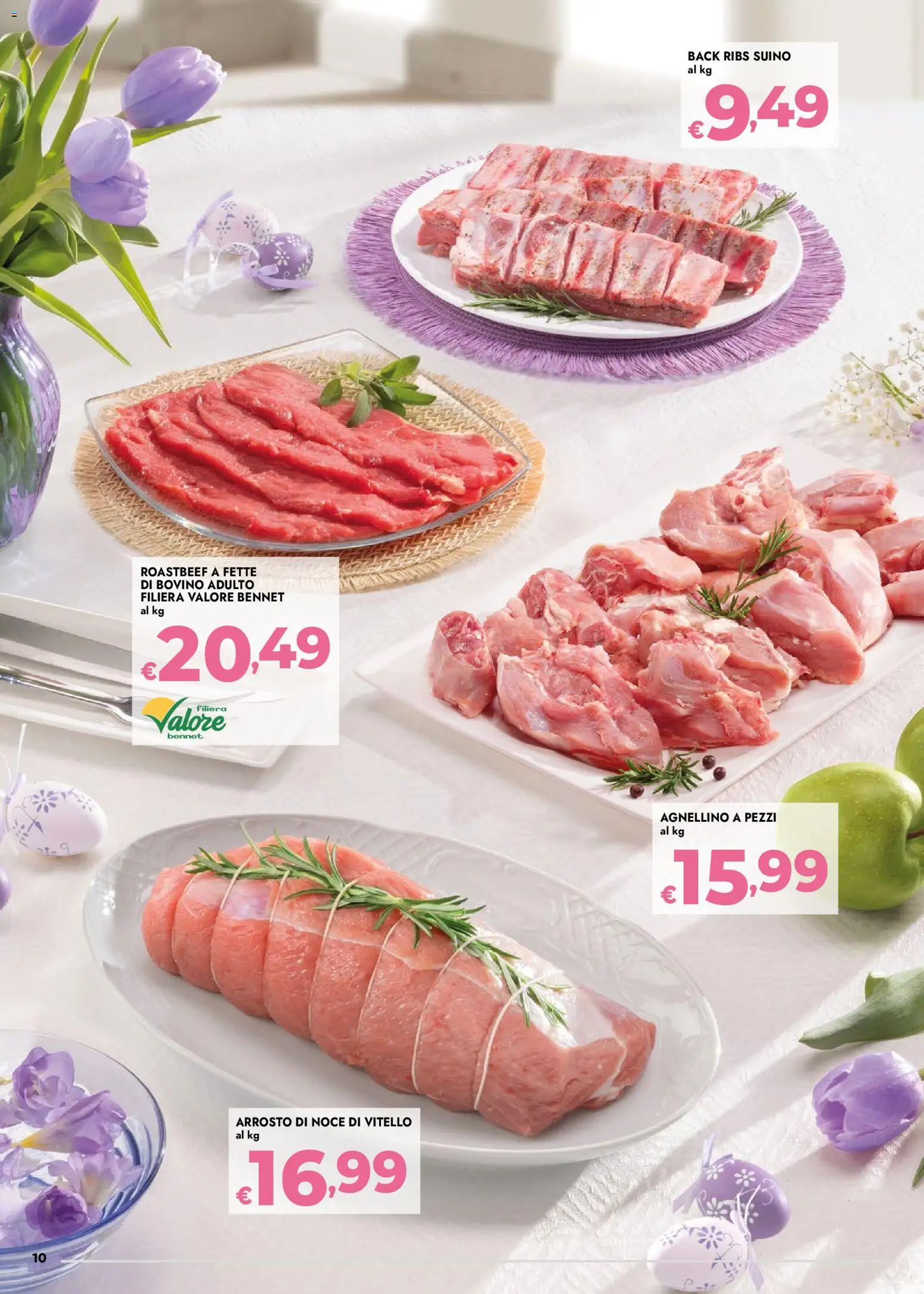 Volantino bennet del 23.03.2026 | Pagina: 10 | Prodotti: Bovino, Arrosto, Suino, Vitello