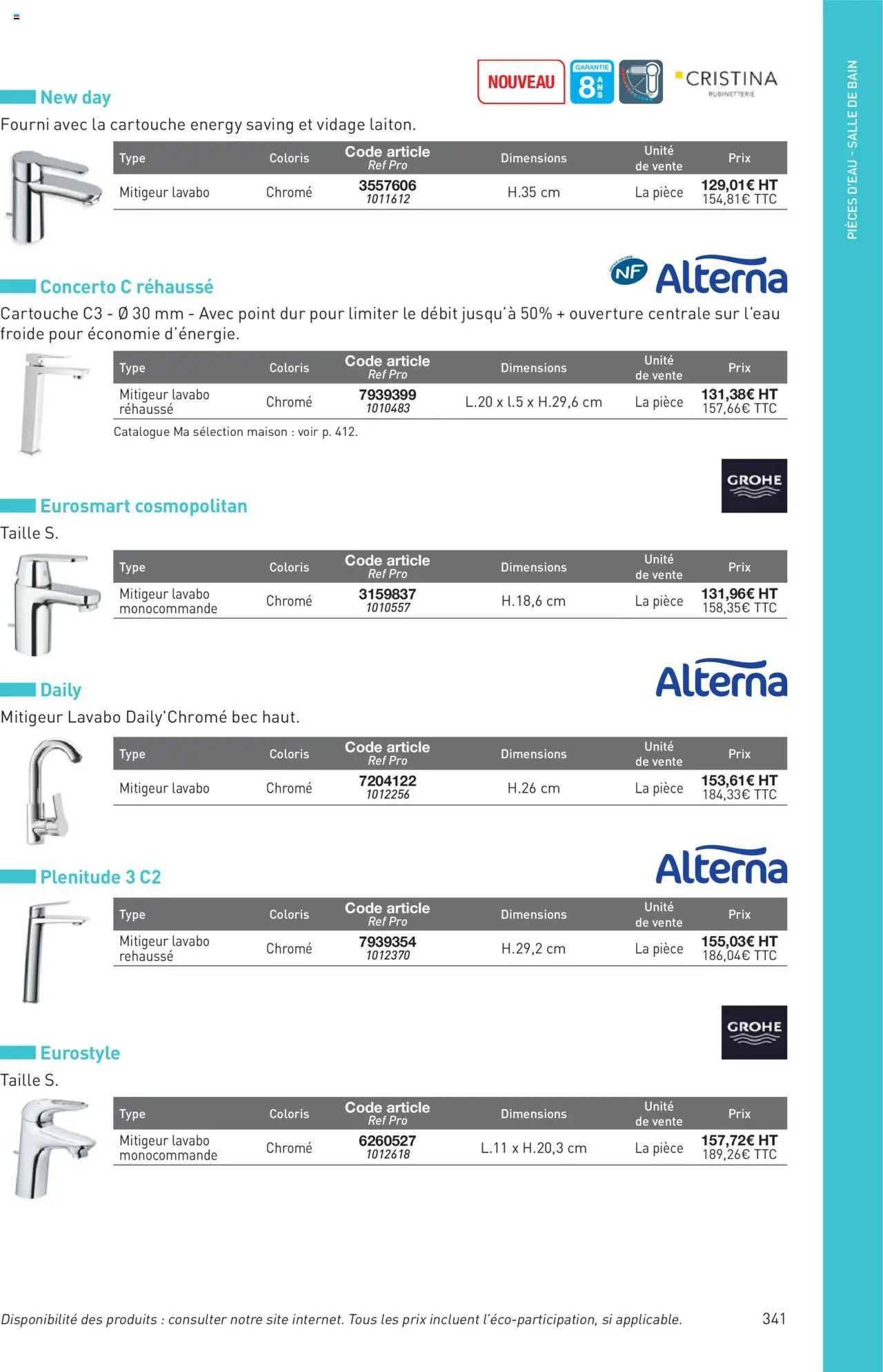  | Page: 341 | Produits: Lavabo, Cartouche