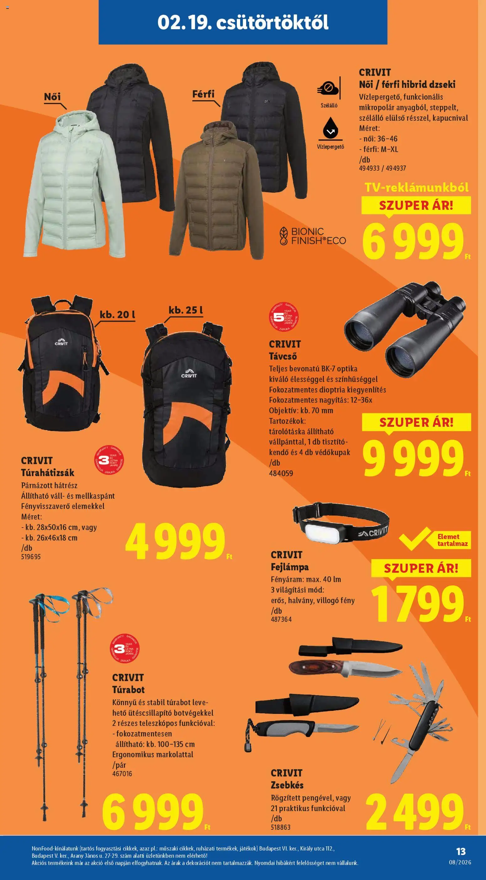 Lidl akciós ujság - amely érvényes a következő dátumtól: 19.02.2026 | Oldal: 13