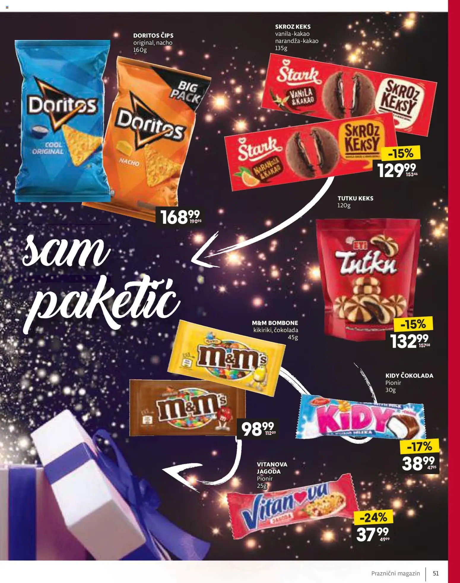Idea katalog - važi od 11.12.2025 | Strana: 51 | Proizvode: Bombone, Keks, Jagoda, Doritos