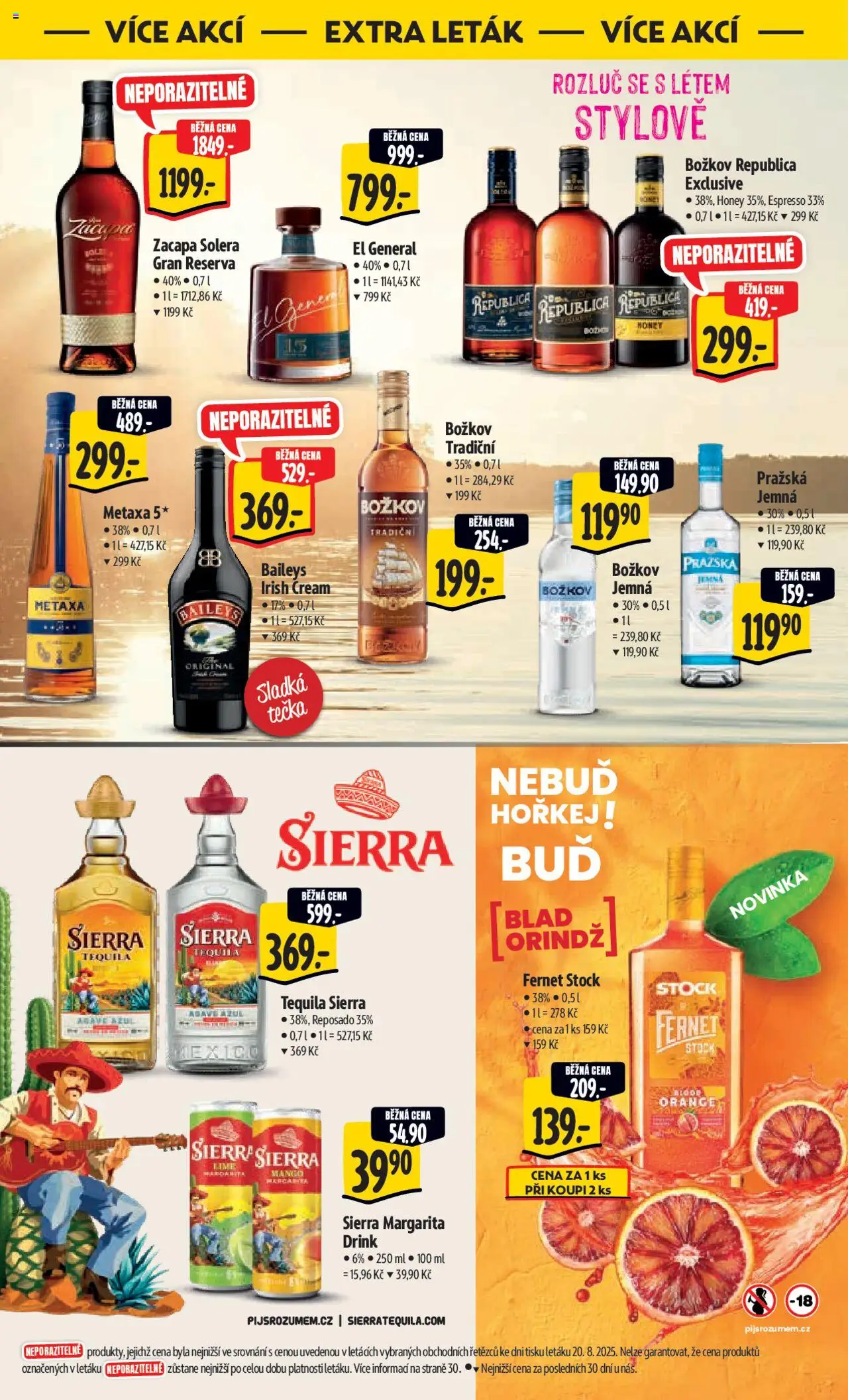 Albert leták - Hypermarket od 27.08.2025 | Strana: 46 | Produkty: Božkov Republica, Tequila, Republica, Božkov