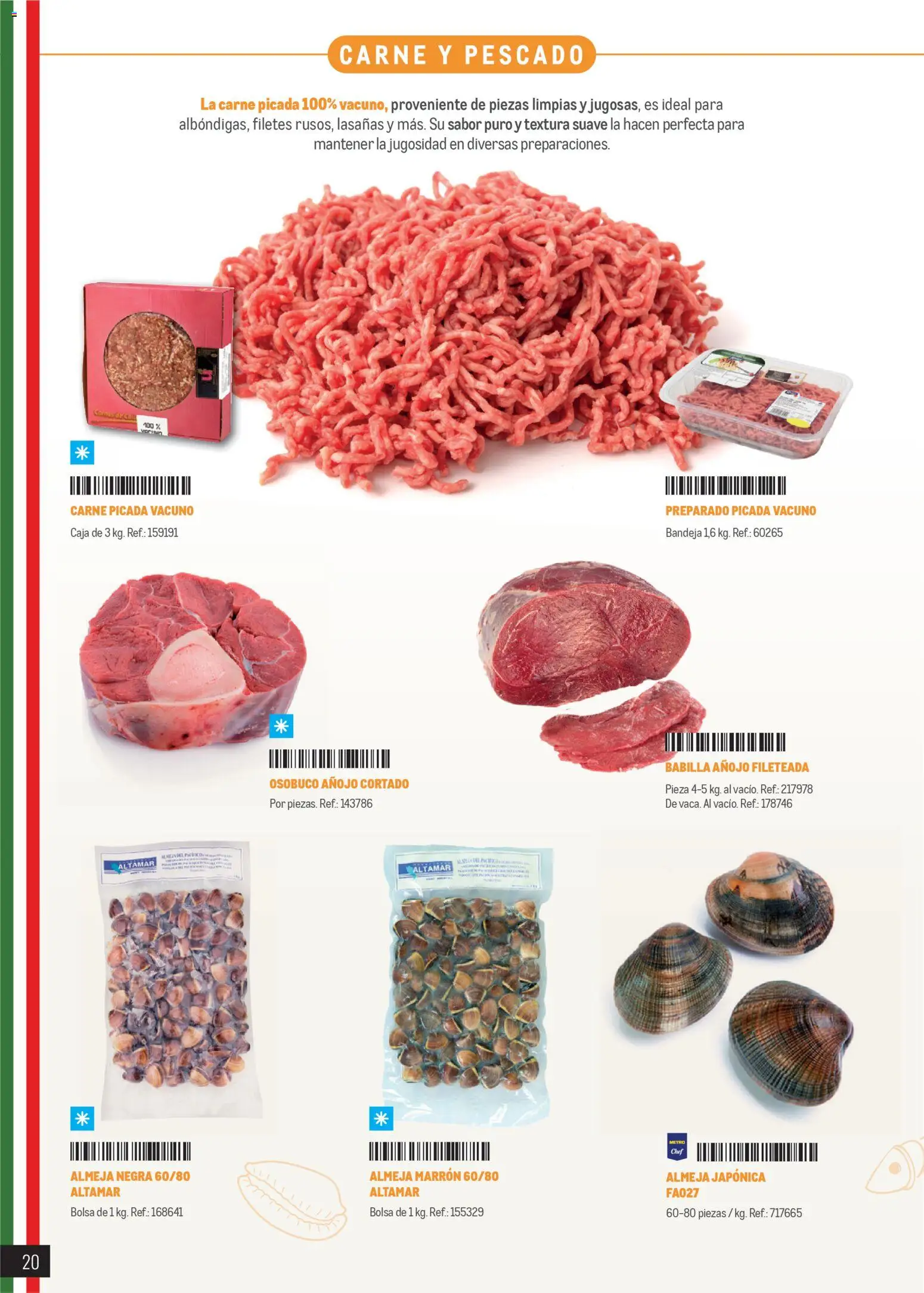 Makro Restaurantes italianos Península │ válido desde el 27.03.2026 | Página: 20 | Productos: Pescado, Bolsa, Bandeja, Caja