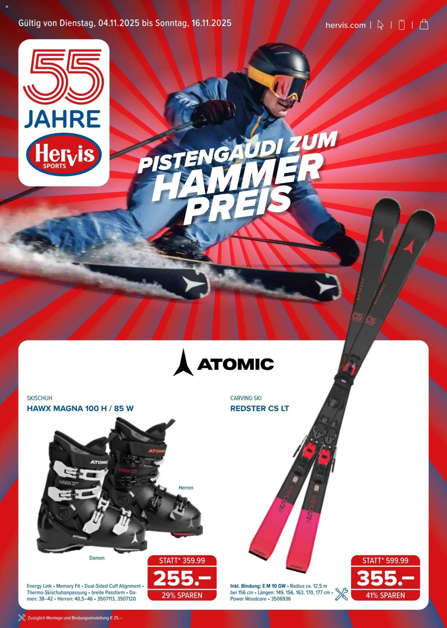 Hervis Angebote gültig ab 04.11.2025 | Seite: 1