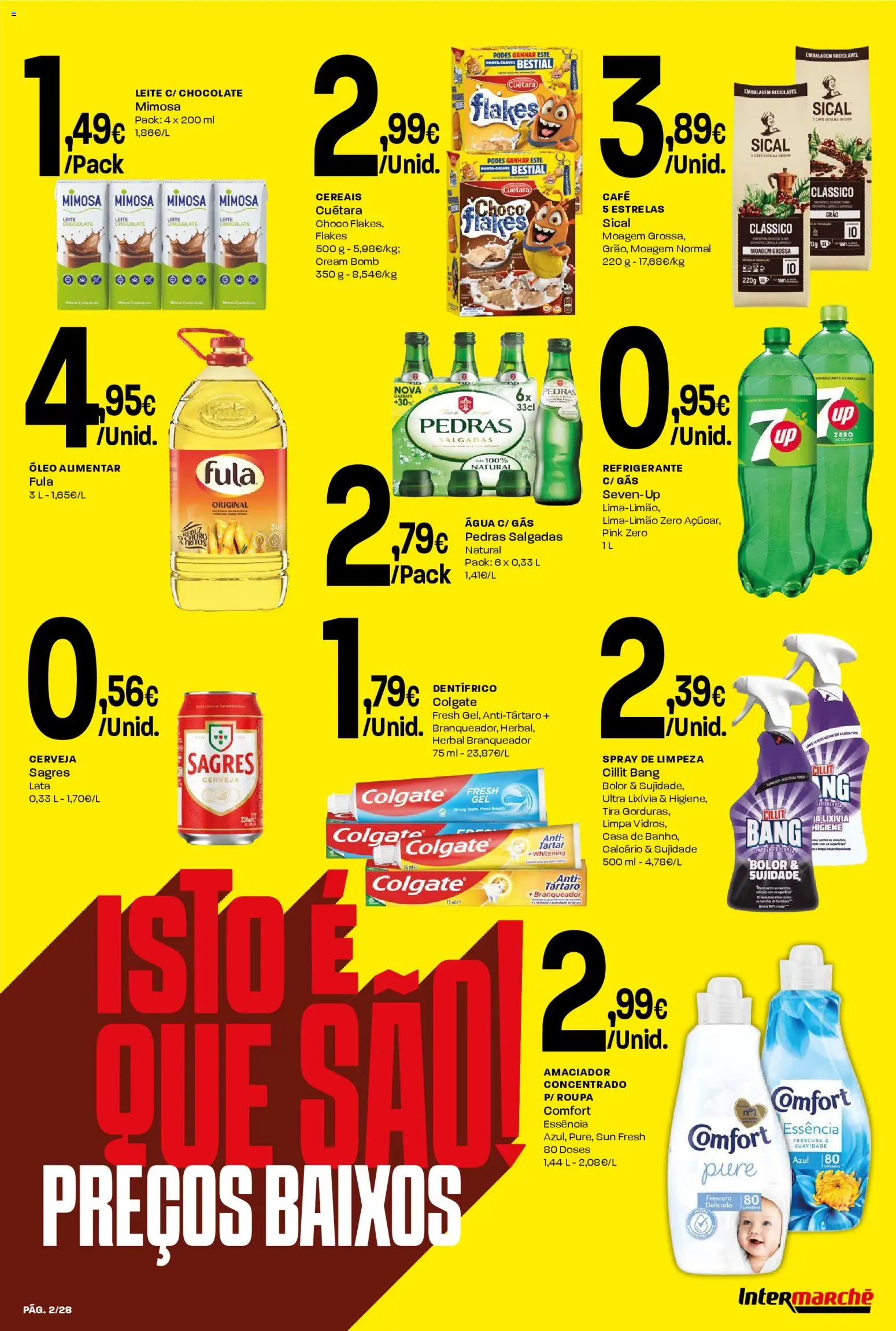 Intermarché Folheto Contact │ válido de 08.01.2026 | Página: 2 | Produtos: Agua, Óleo, Cerveja, Cereais