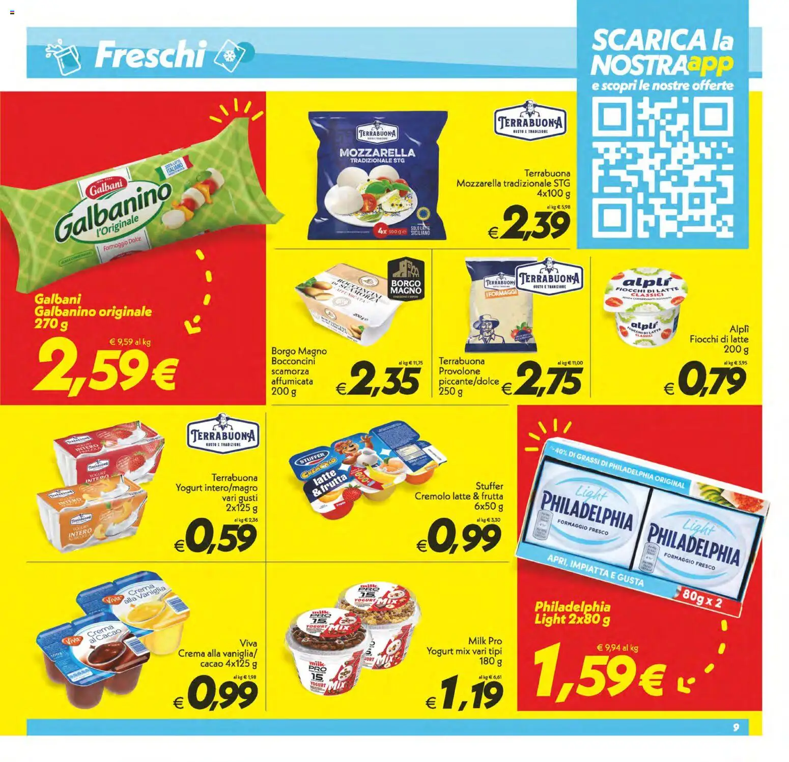 Volantino SuperConveniente del 24.02.2026 | Pagina: 9 | Prodotti: Crema, Fiocchi di latte, Mozzarella, Latte