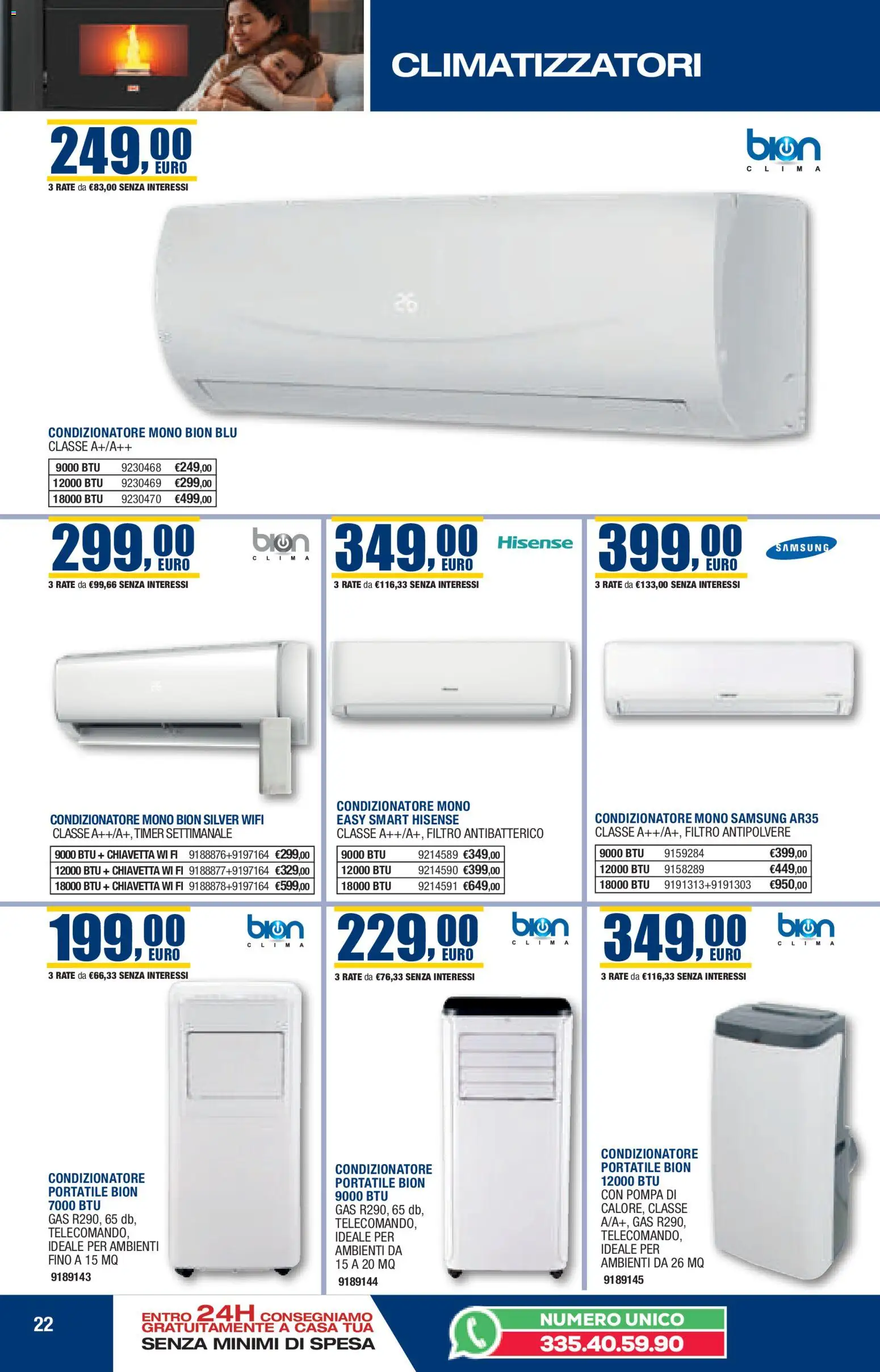 Volantino Bricofer del 22.10.2025 | Pagina: 22 | Prodotti: Condizionatore, Condizionatore portatile, Samsung