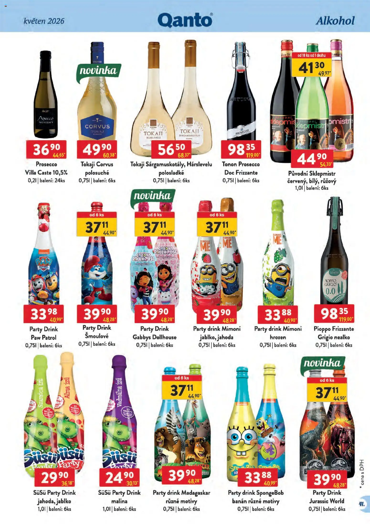 Astur & Qanto leták - Velkoobchod 05/2026 od 01.05.2026 | Strana: 41 | Produkty: Banán, Gabby's Dollhouse, Mimoni, Tokaji