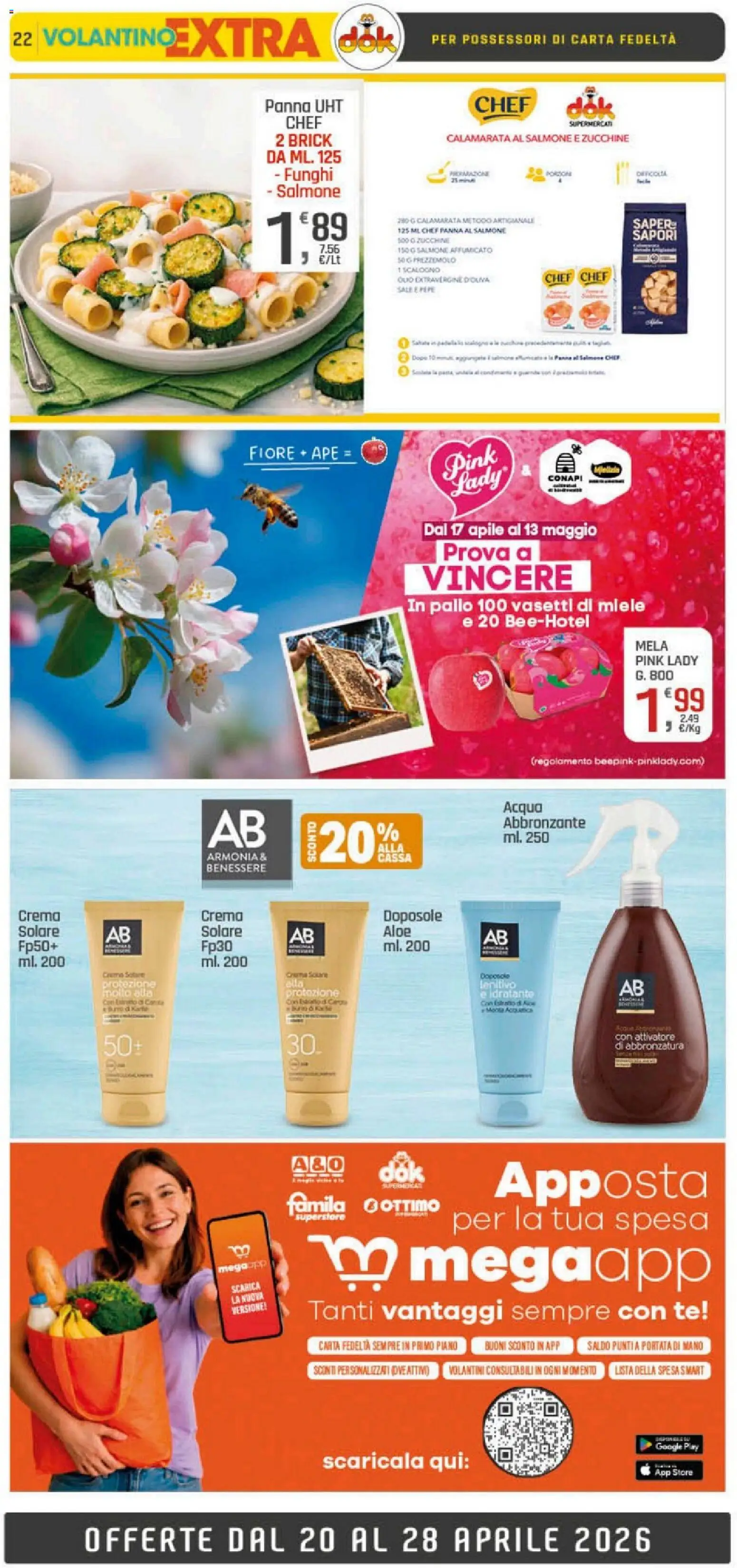 Volantino DOK del 20.04.2026 | Pagina: 22 | Prodotti: Panna, Sale, Pepe, Funghi