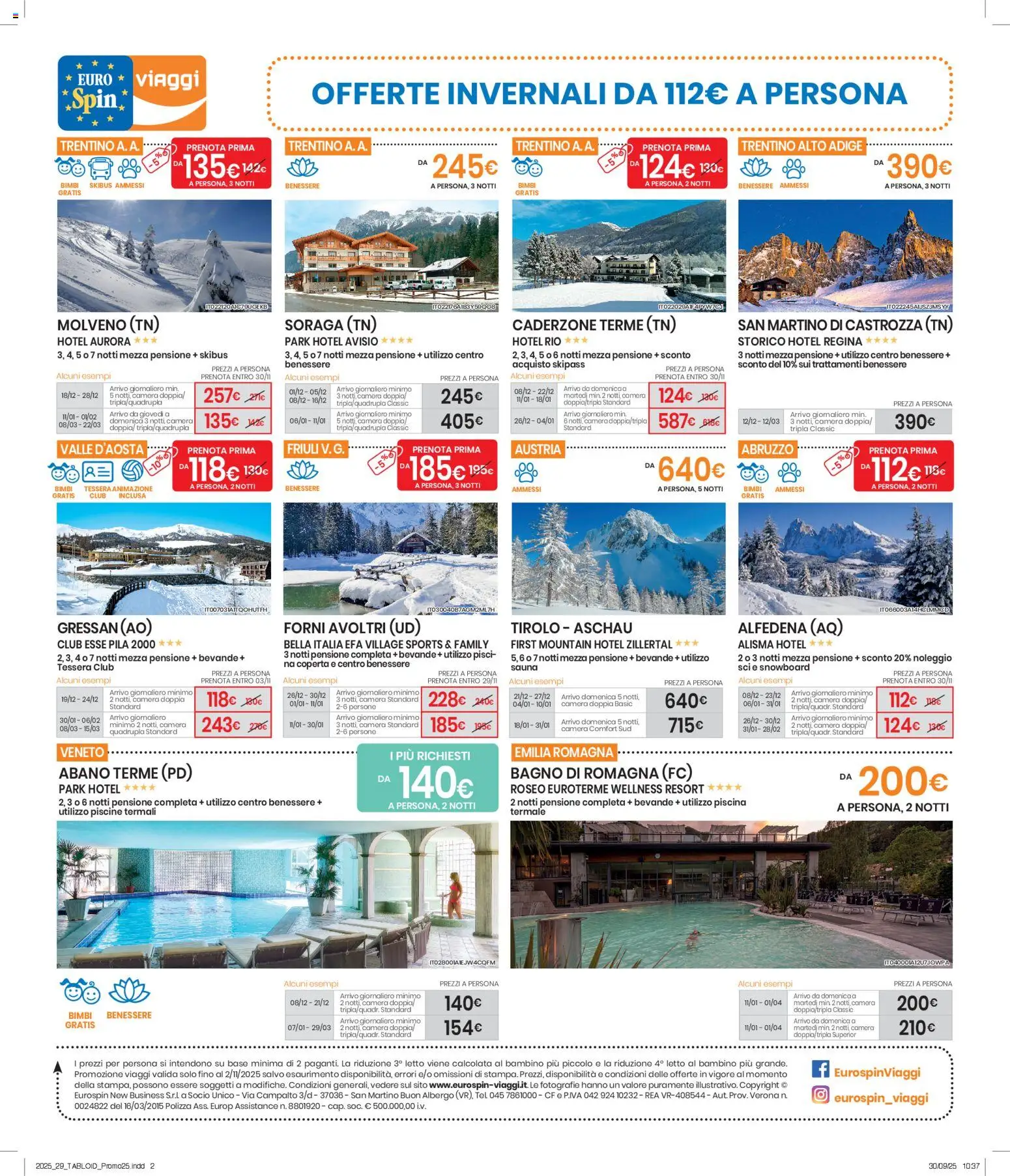 Volantino Eurospin del 23.10.2025 | Pagina: 1 | Prodotti: Piscina, Letto, Coperta, Bagno