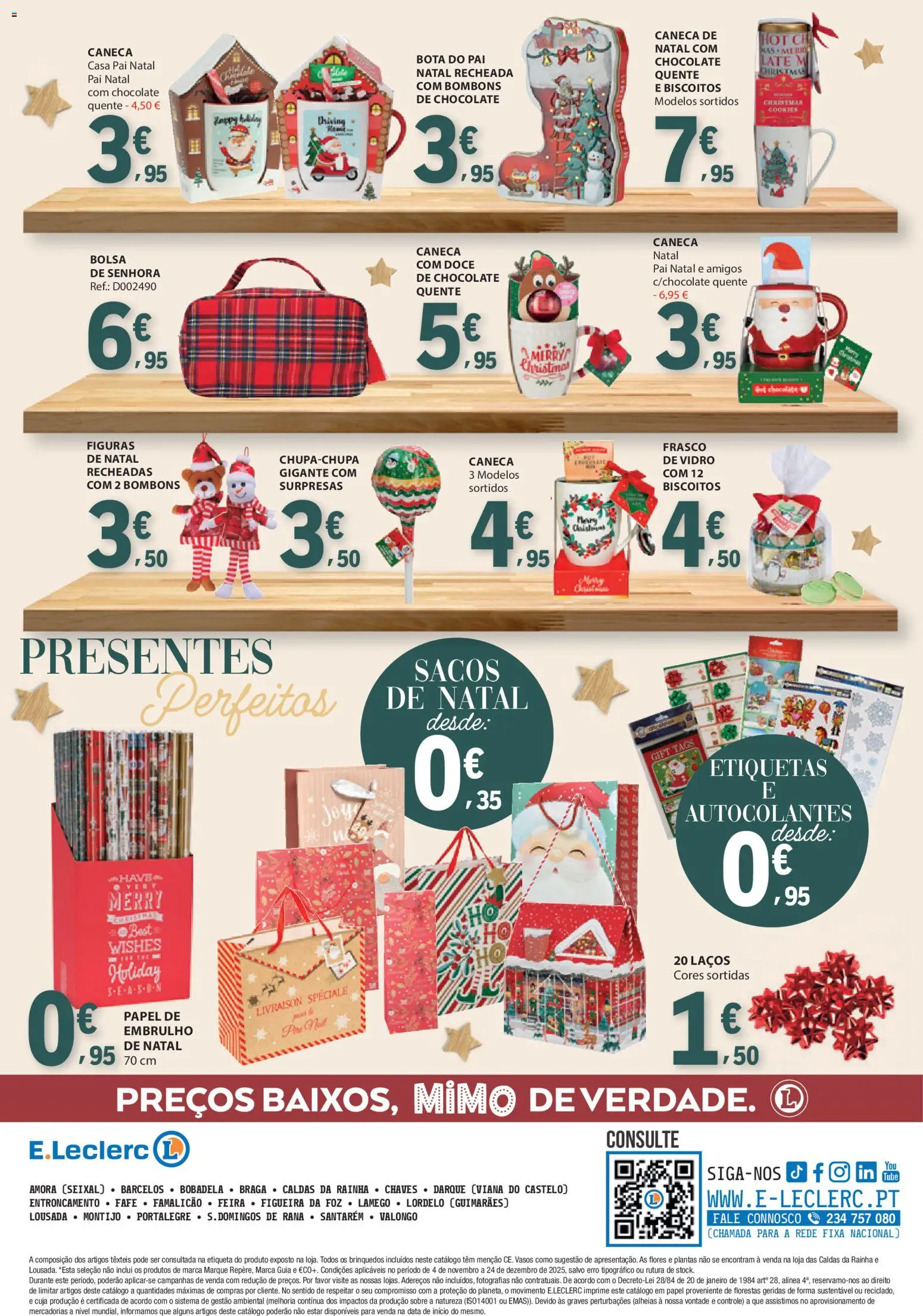 E.Leclerc - Folheto Natal │ válido de 04.11.2025 | Página: 32 | Produtos: Bolsa, Flores, Chocolate, Biscoitos