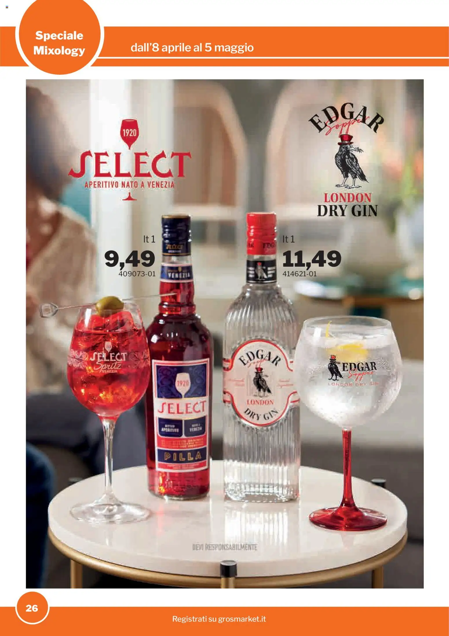 Volantino Sogegross del 08.04.2026 | Pagina: 26 | Prodotti: Gin, Aperitivo
