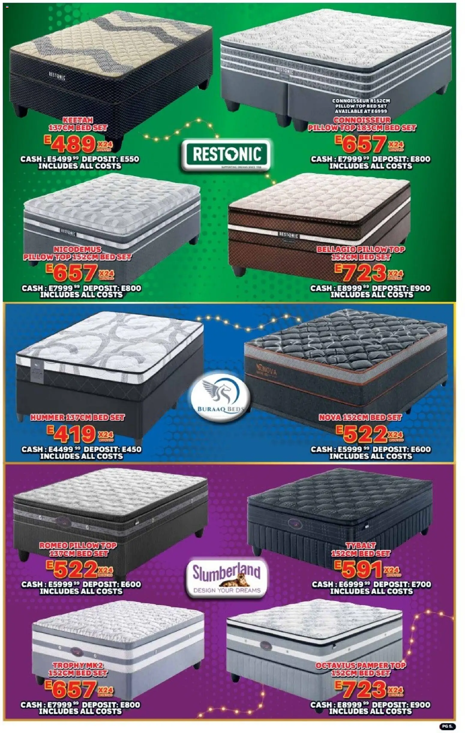 New Lewis Stores catalogue – valid from 08.12.2025 | Page: 5 | Products: Bed, Pillow