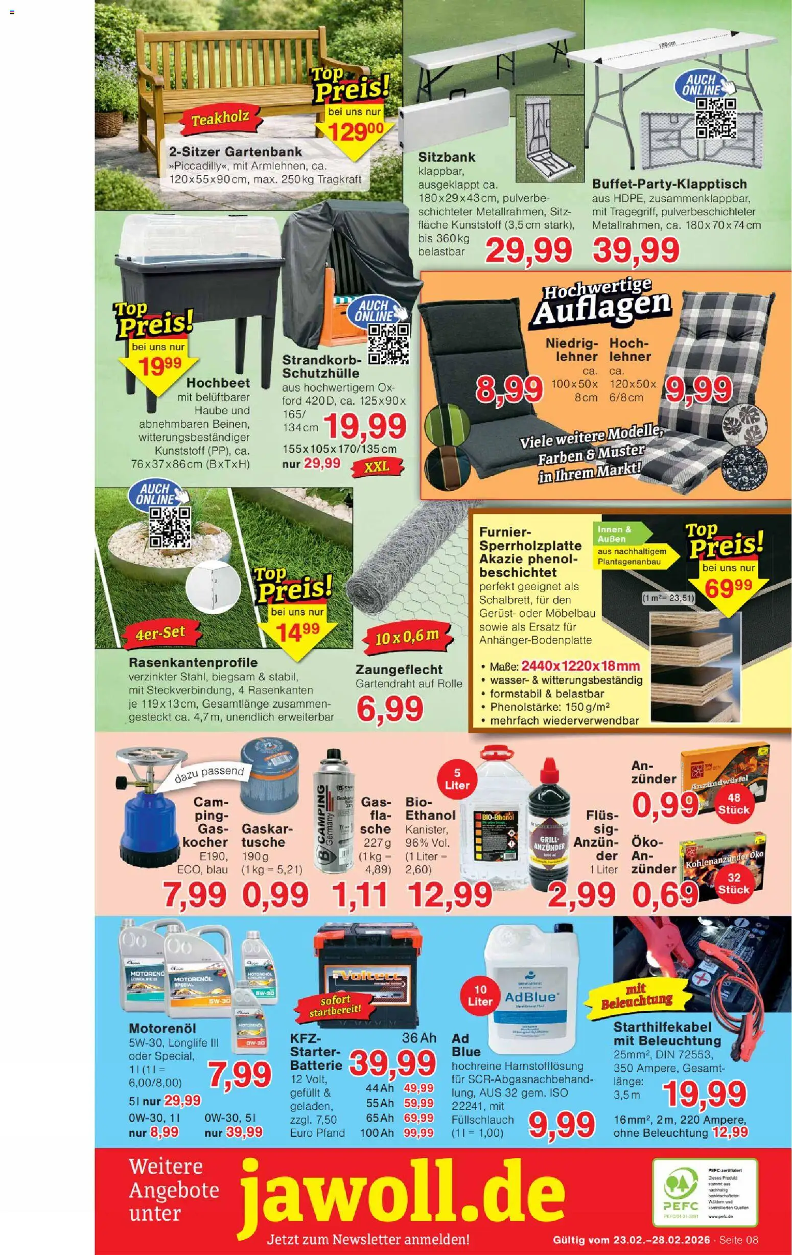 Wiglo Wunderland Prospekt – gültig ab 23.02.2026 | Seite: 12 | Produkte: Hochbeet, Kocher, Sitzbank, Wasser