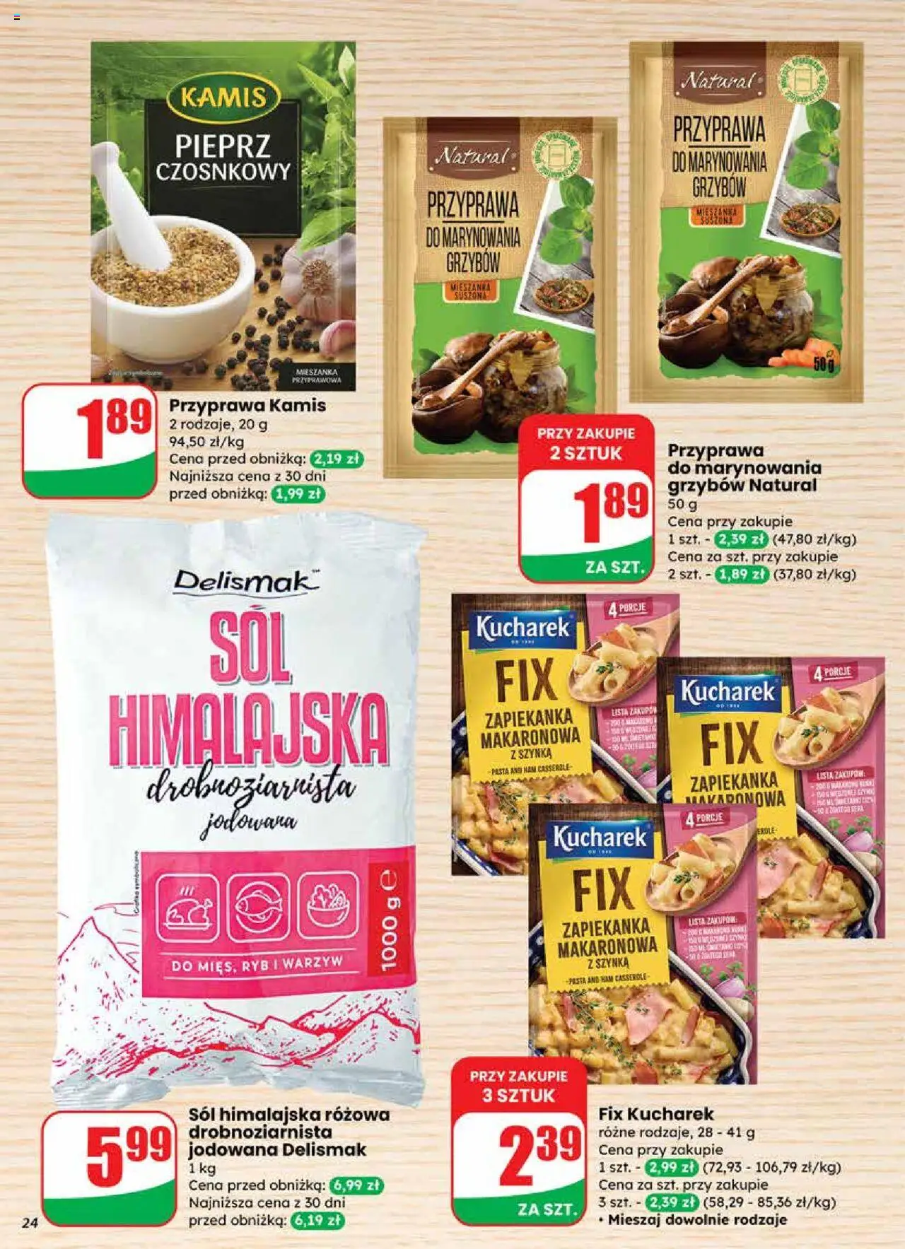 Dino Gazetka od 24.09.2025 | Strona: 24 | Produkty: Szynka, Sól himalajska, Sól, Pieprz