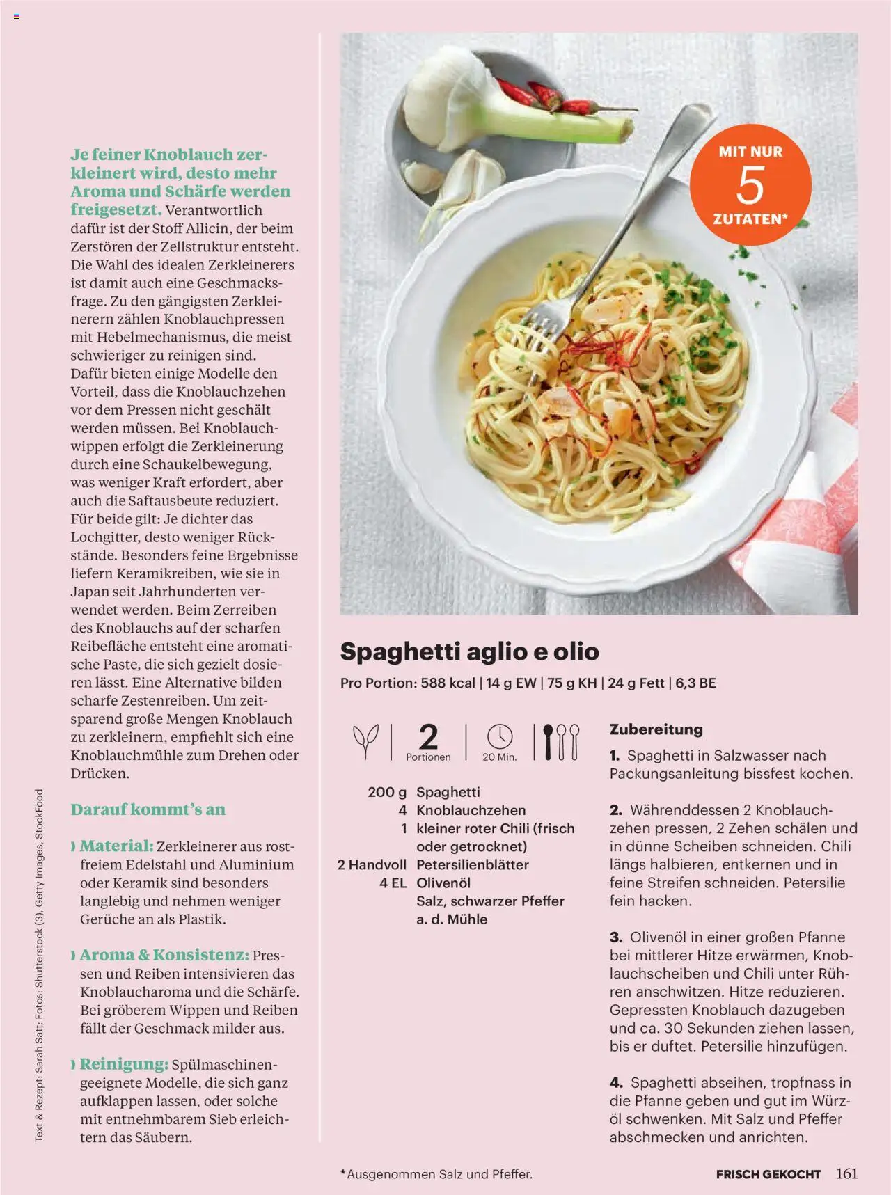 Billa Frisch Gekocht gültig ab 01.09.2025 | Seite: 159 | Produkte: Salz, Knoblauch, Petersilie, Öl