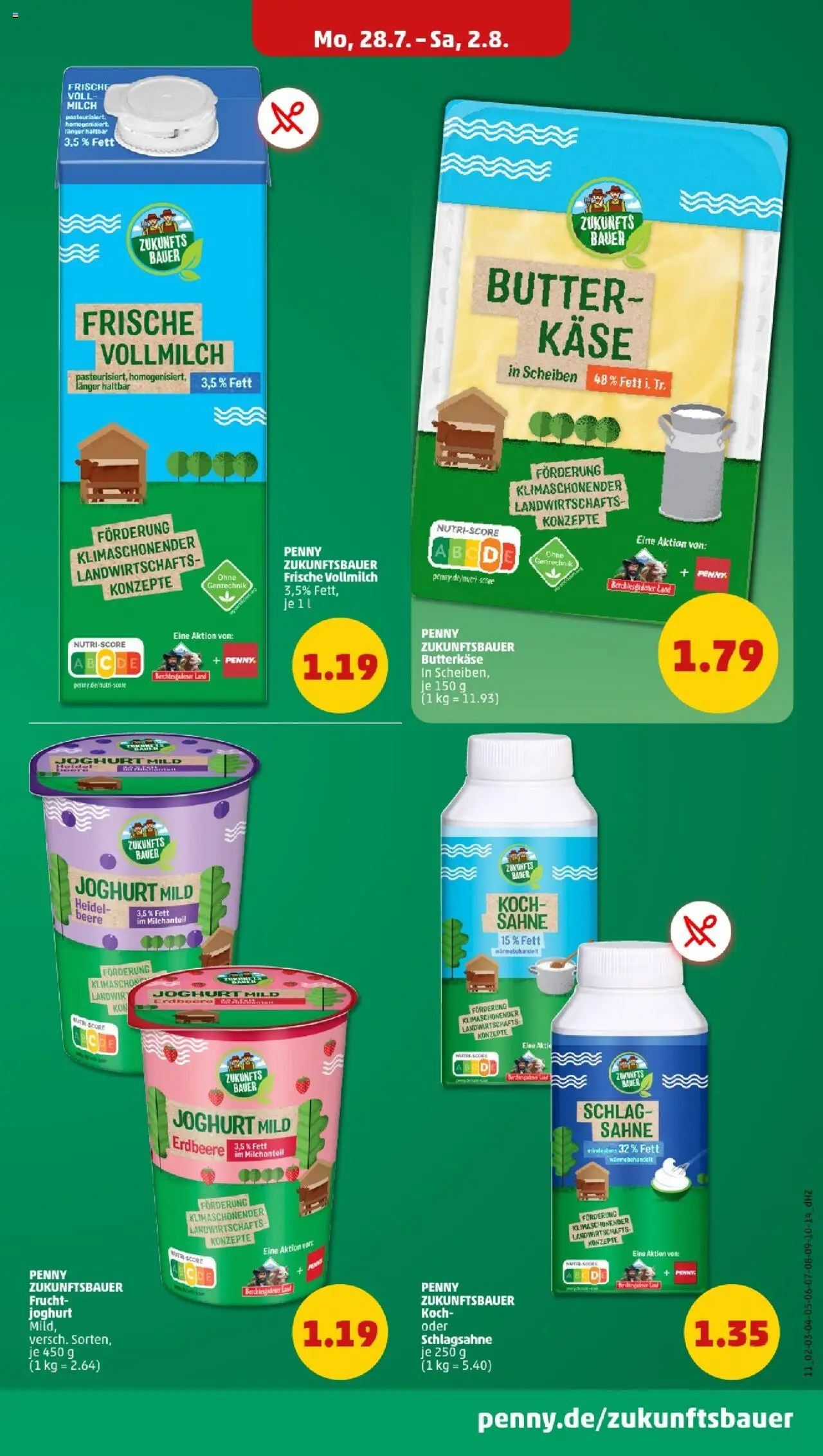 Penny - Niedersachsen - gültig ab dem 28.07.2025 | Seite: 11 | Produkte: Schlagsahne, Milch, Butter, Sahne