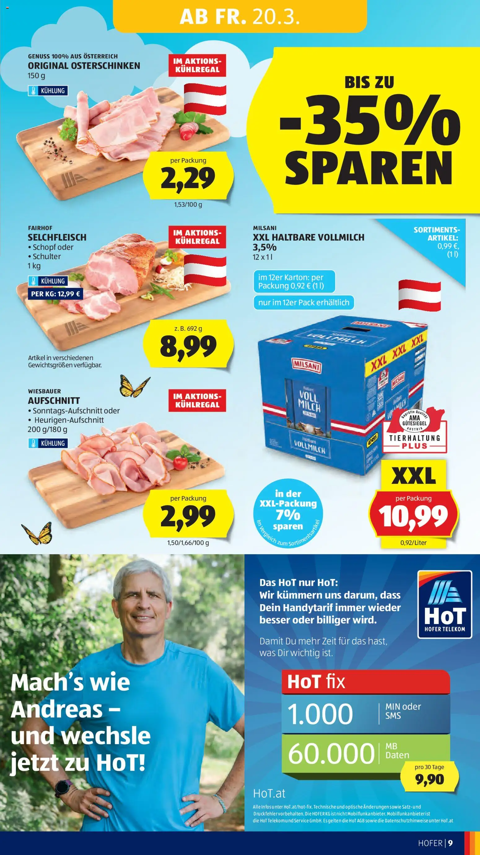 Hofer Flugblatt gültig ab 23.03.2026 | Seite: 13 | Produkte: Milch