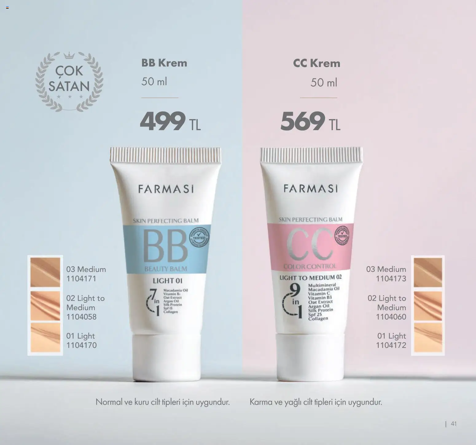 Farmasi Katalog - 01.01.2026 tarihinden itibaren geçerlidir | Sayfa: 41 | Ürünler: Krem, BB krem, CC krem
