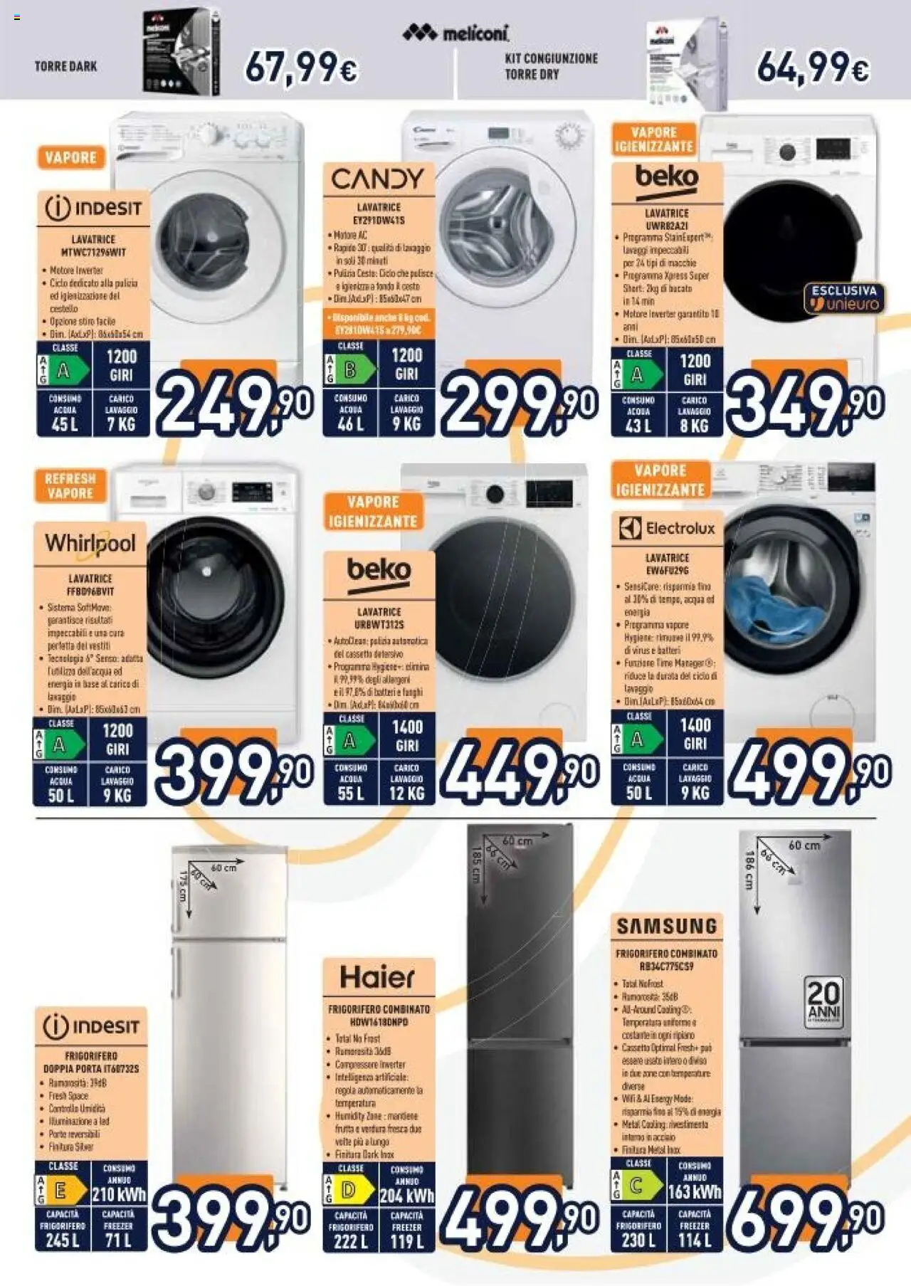Volantino Unieuro del 30.05.2025 | Pagina: 22 | Prodotti: Acqua, Frutta, Freezer, Samsung