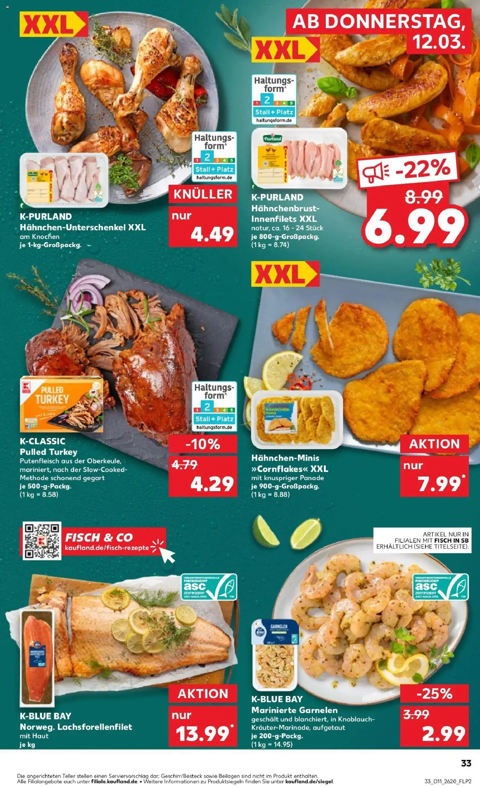 Kaufland Prospekt Dallgow-Döberitz	 – gültig ab 09.03.2026 | Seite: 45 | Produkte: Garnelen, Fisch, Knoblauch, Hahnchenbrust