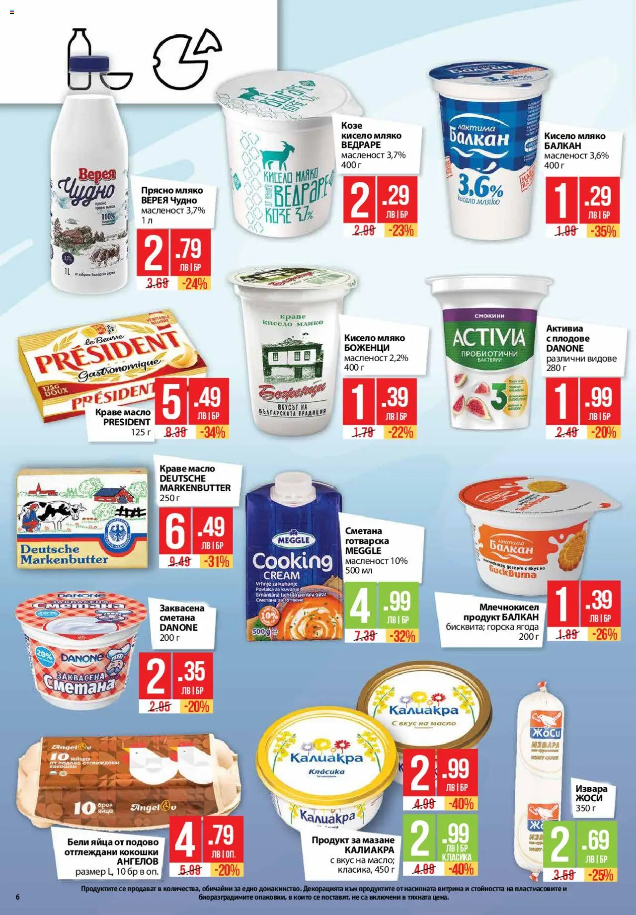  | Страница: 6 | Продукти: Кисело мляко, Сметана, Извара, Плодове