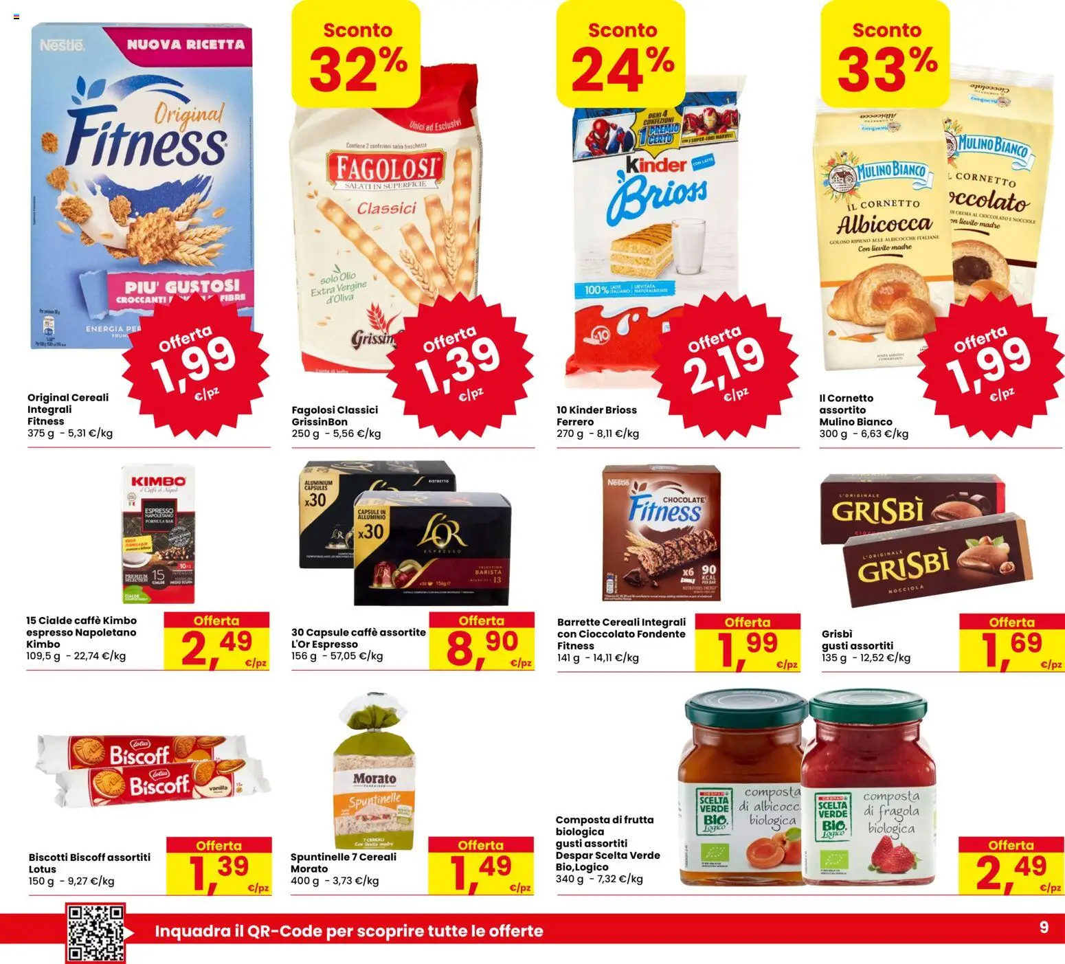 Volantino Despar del 21.04.2026 | Pagina: 9 | Prodotti: Crema, Cioccolato, Cornetto, Biscotti