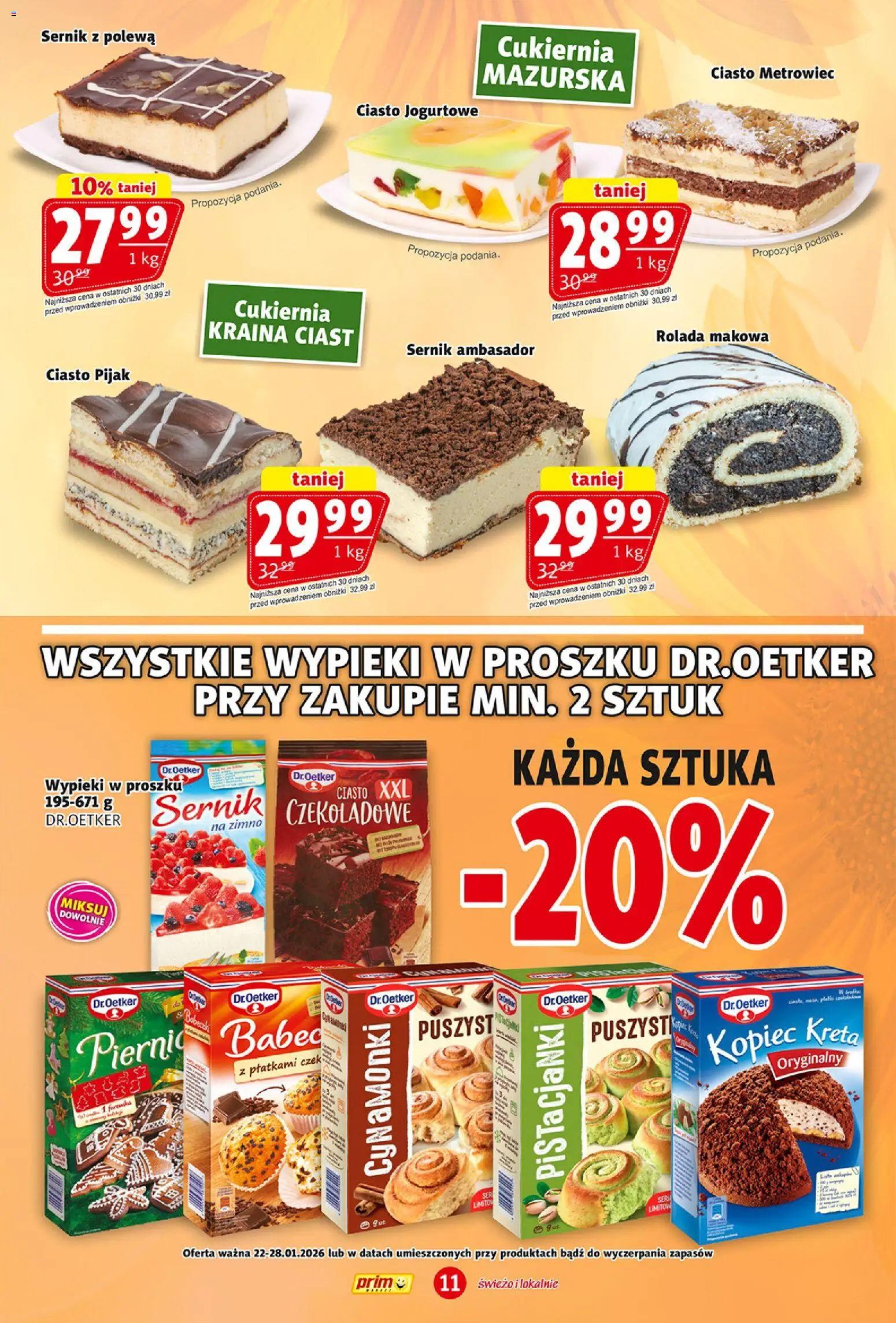 Prim Market Gazetka od 22.01.2026 | Strona: 11 | Produkty: Rolada, Ciasto, Kopiec Kreta