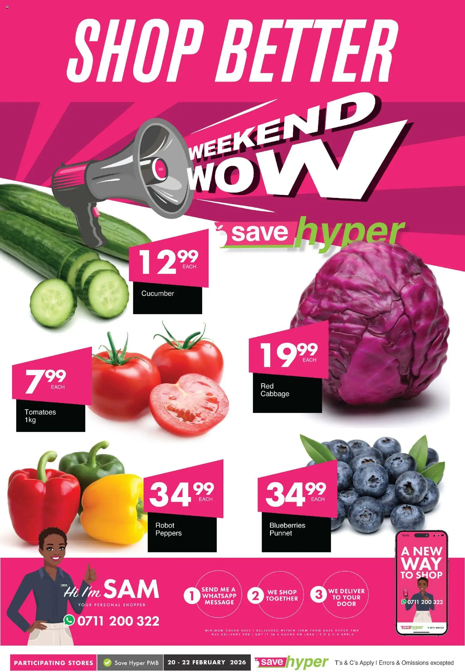 New Save catalogue – valid from 20.02.2026 | Page: 1 | Products: Blueberries, Tomatoes