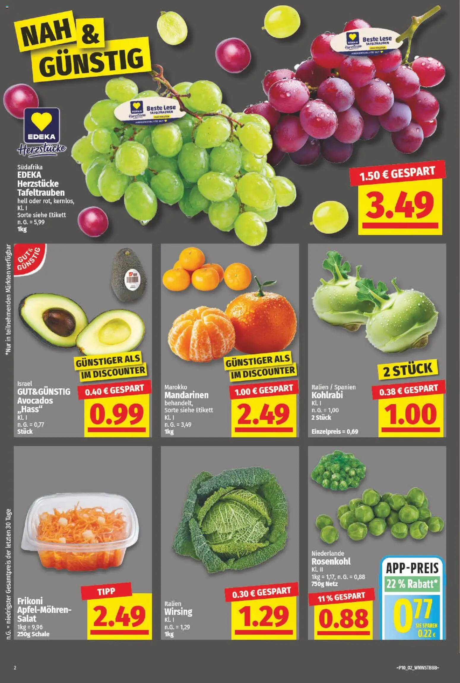 NP Discount Prospekt 	 – gültig ab 02.03.2026 | Seite: 2 | Produkte: Kohlrabi, Mandarinen, Salat