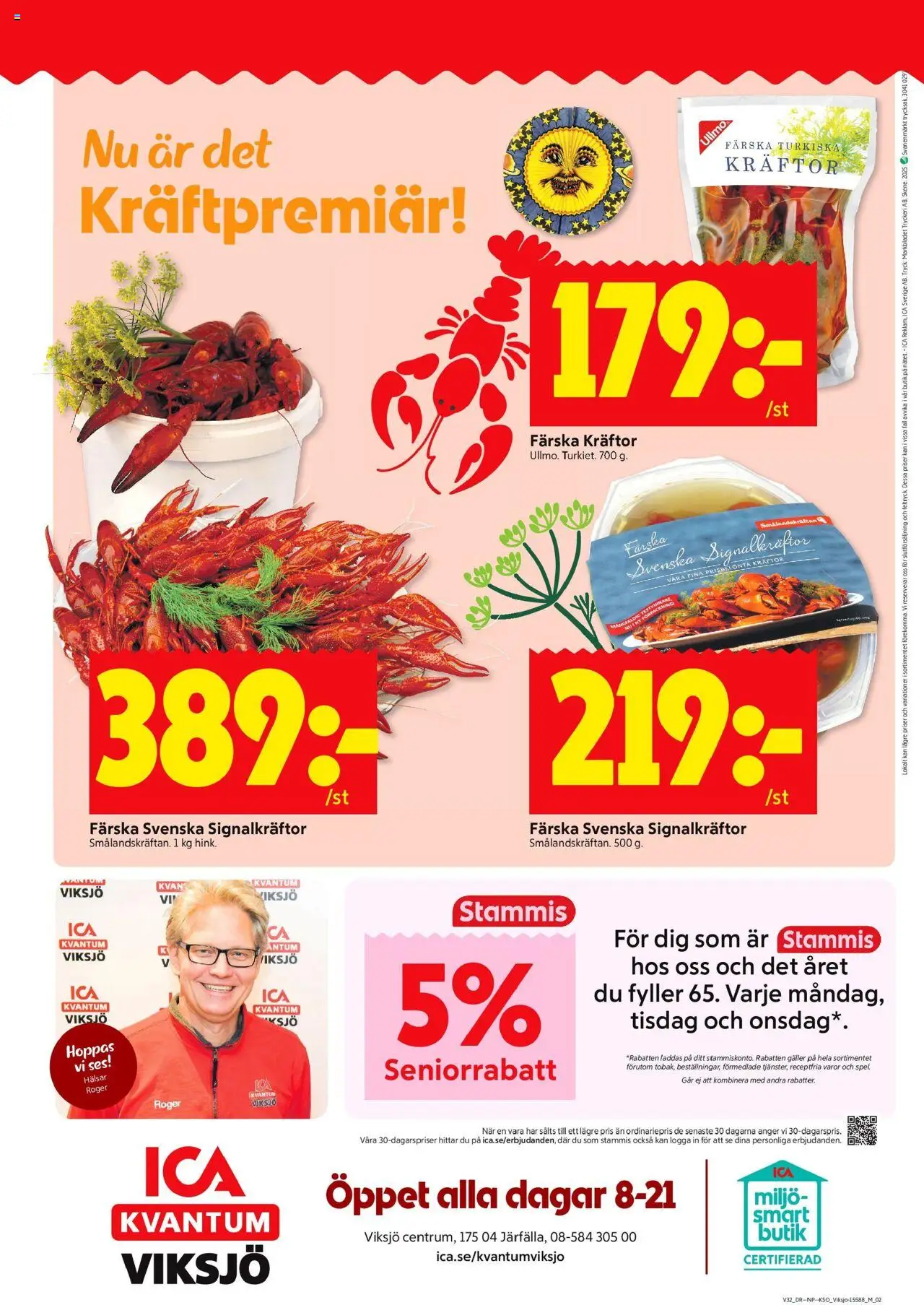 ICA Kvantum reklamblad aktuell från 04.08.2025 | Sida: 6 | Produkter: Kräftor, Galler