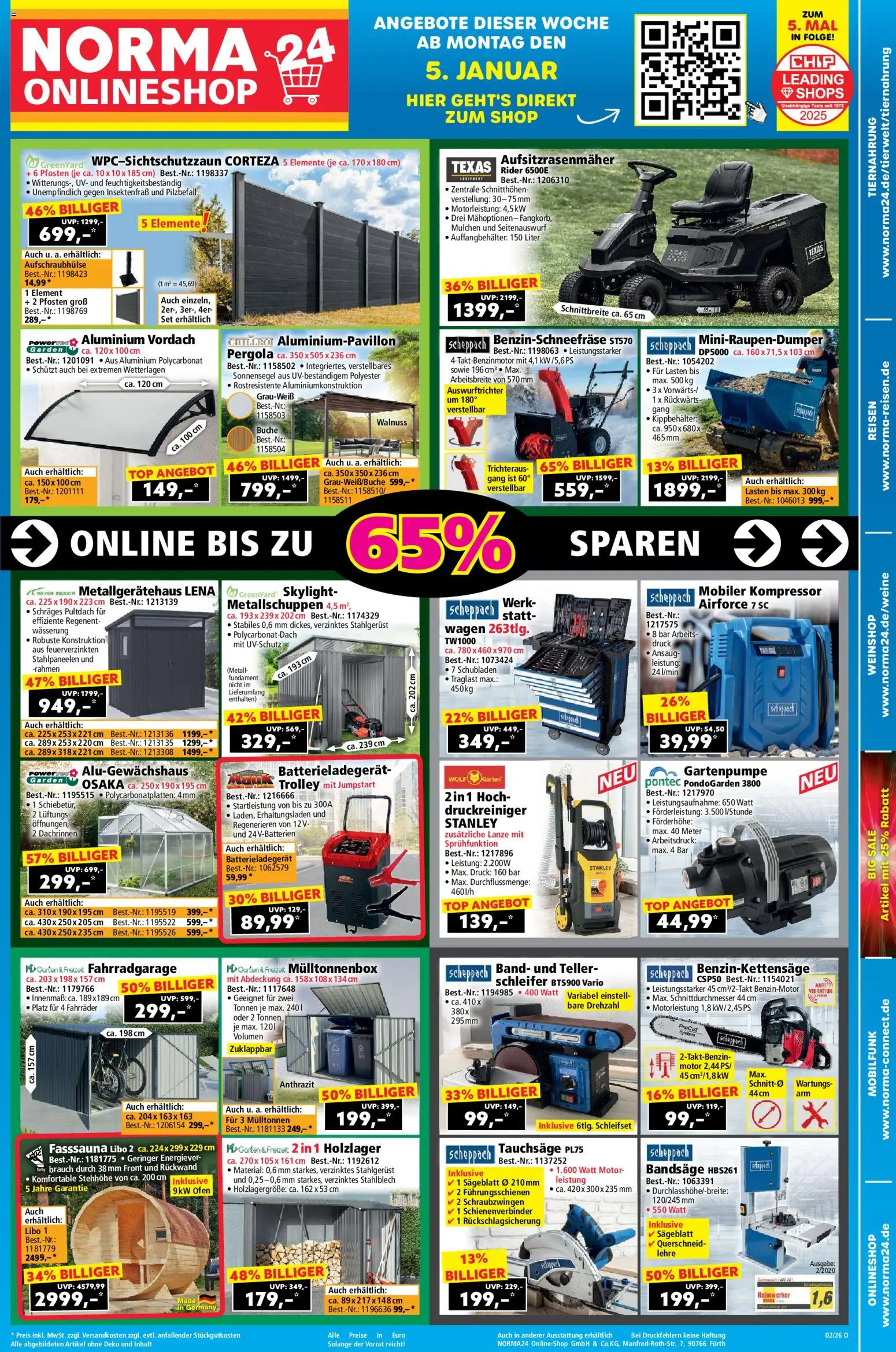 Norma Onlineshop – gültig ab 05.01.2026 | Seite: 1 | Produkte: Top, Ofen