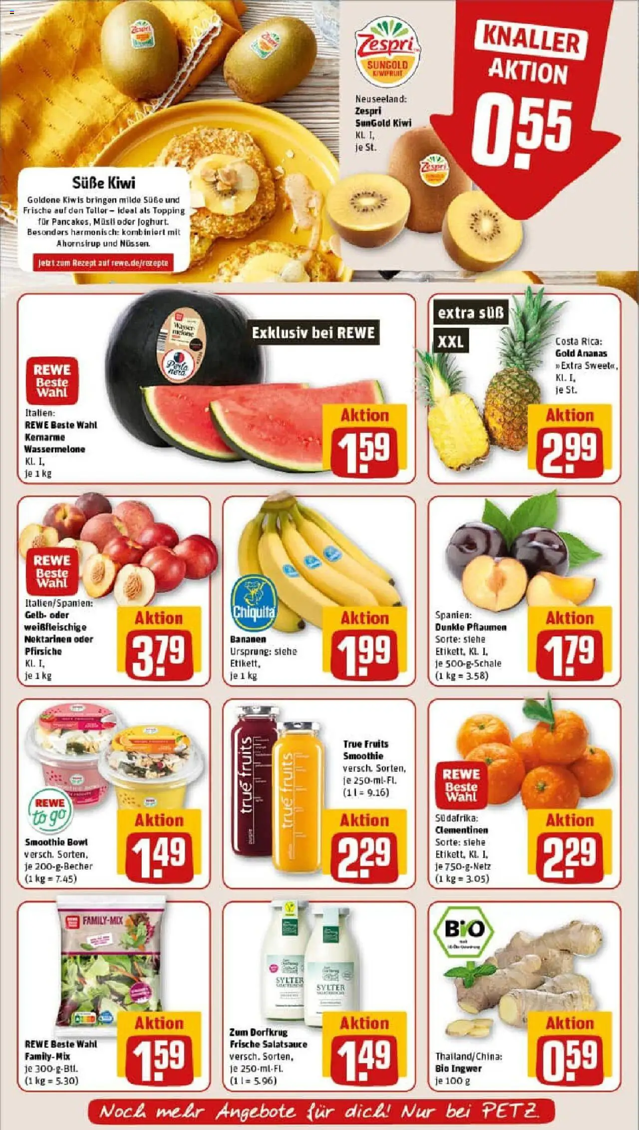 Rewe prospekt Neunkirchen	 - gültig ab dem 06.07.2025 | Seite: 6 | Produkte: Musli, Pflaumen, Bananen, Ananas