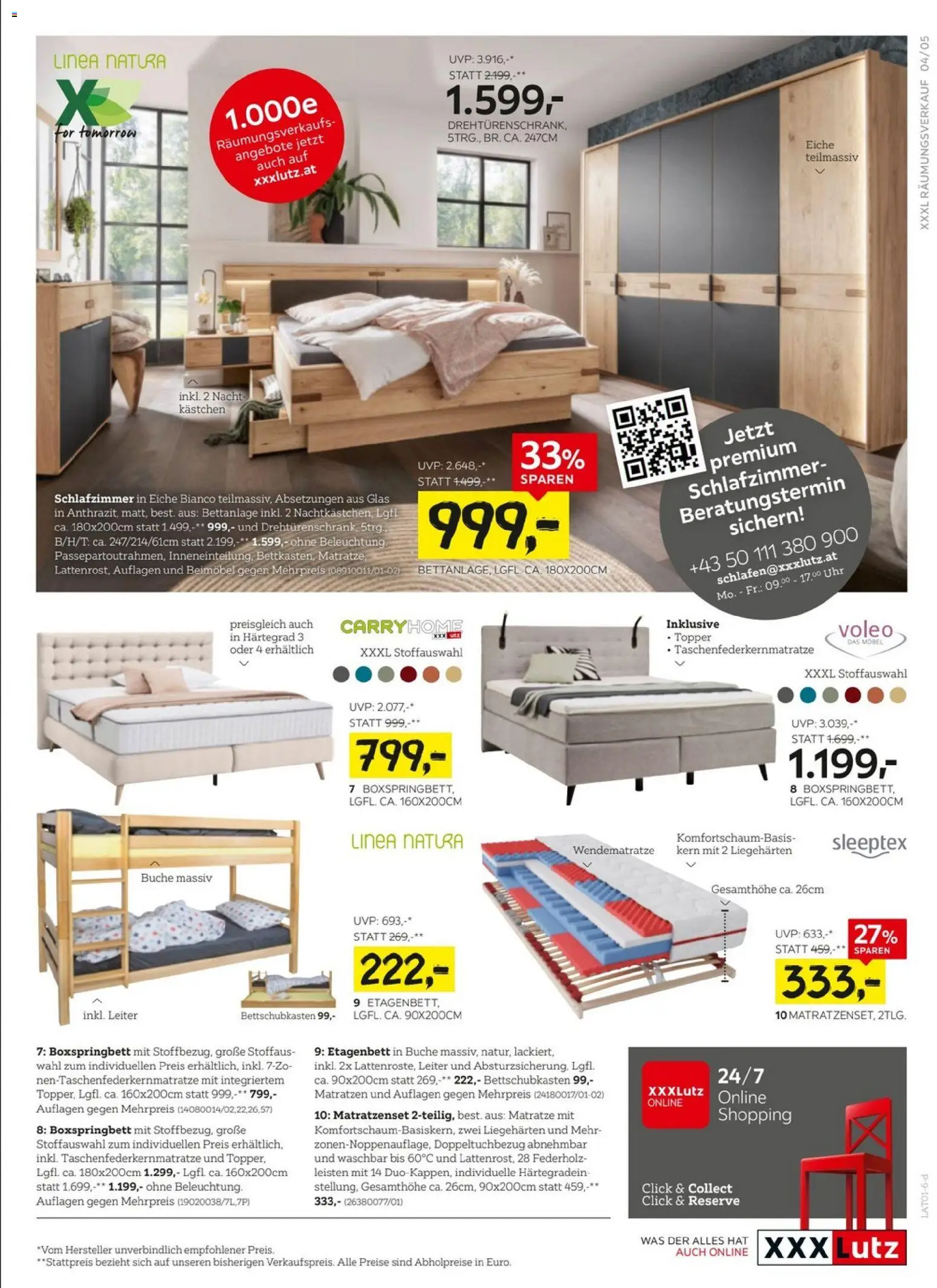 XXXLutz Winter Räumungsverkauf gültig ab 13.01.2026 | Seite: 5 | Produkte: Uhr, Matratze