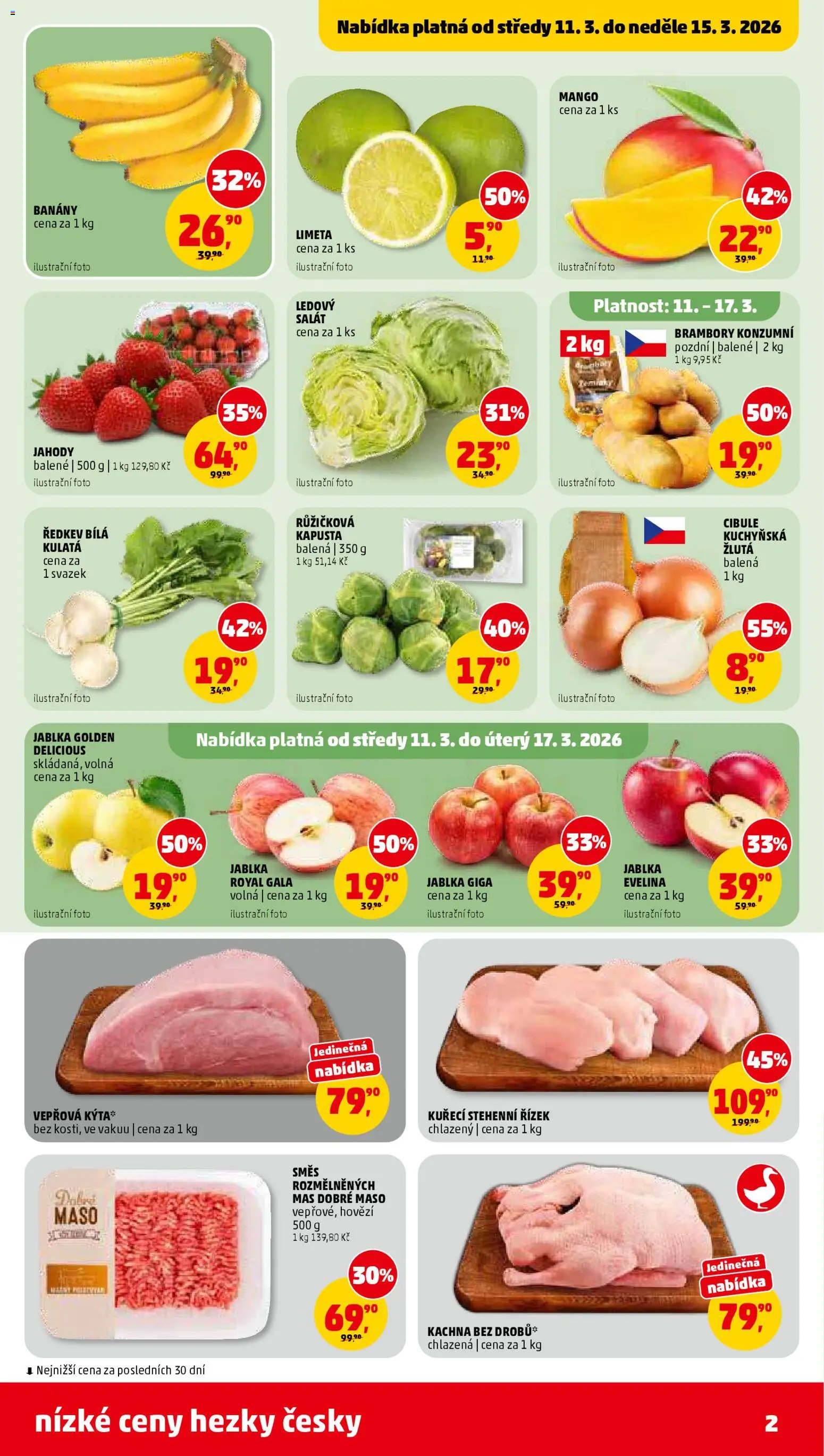 Penny Market leták od 11.03.2026 | Strana: 2 | Produkty: Hovězí, Brambory, Kapusta, Kachna