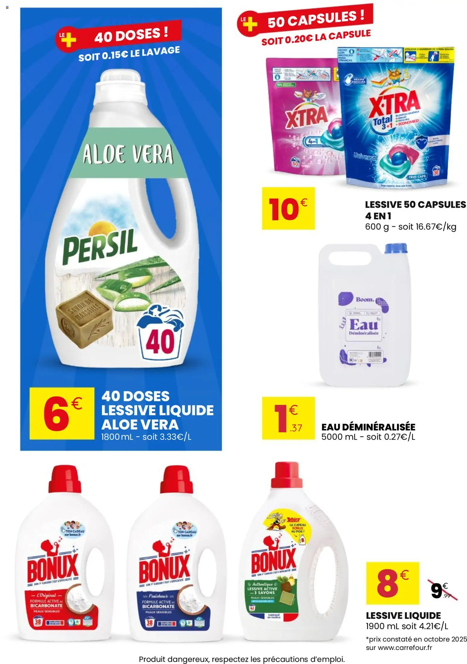 {H1} | Page: 6 | Produits: Persil, Eau déminéralisée, Savon, Lessive Liquide