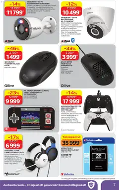 Auchan Elektronikai ajánlataink - amely érvényes a következő dátumtól: 16.04.2026 | Oldal: 7 | Termékek: PC, Xbox, Játék, USB