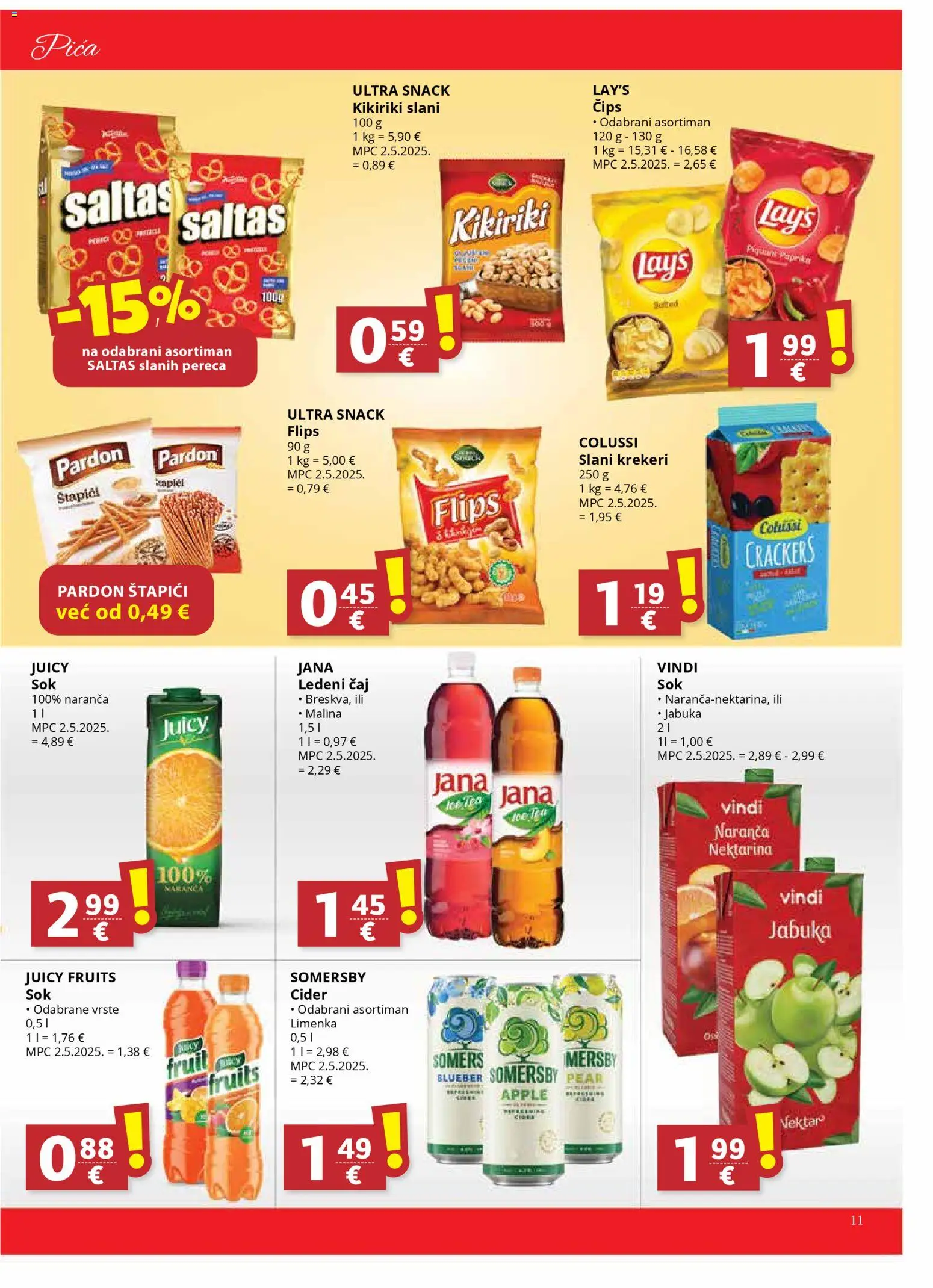 Ribola katalog | vrijedi od 22.10.2025 | Stranica: 11 | Proizvodi: Flips, Krekeri, Somersby, Jabuka