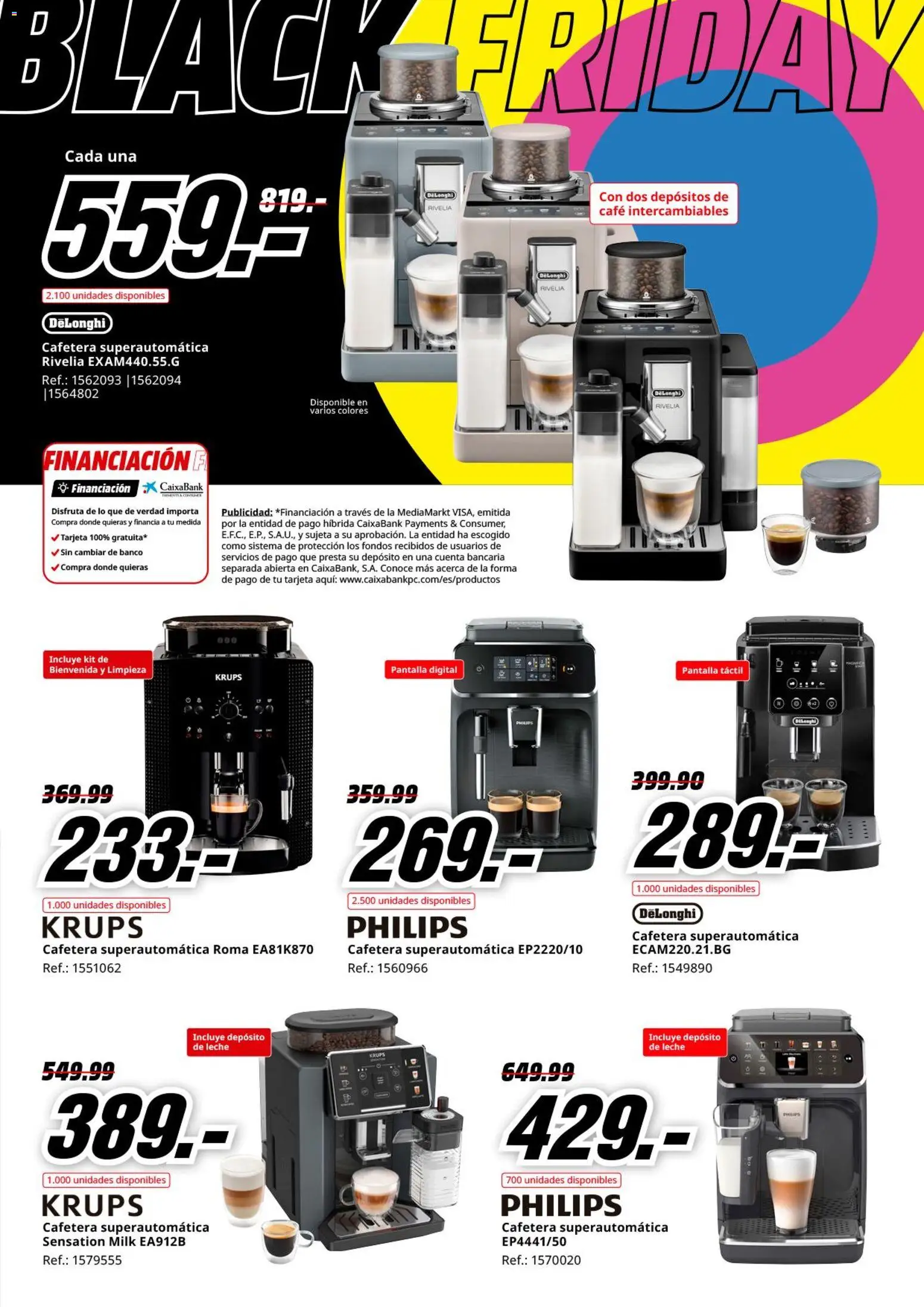 Media Markt Black Friday │ válido desde el 21.11.2025 | Página: 13 | Productos: Leche, Café, Cafetera