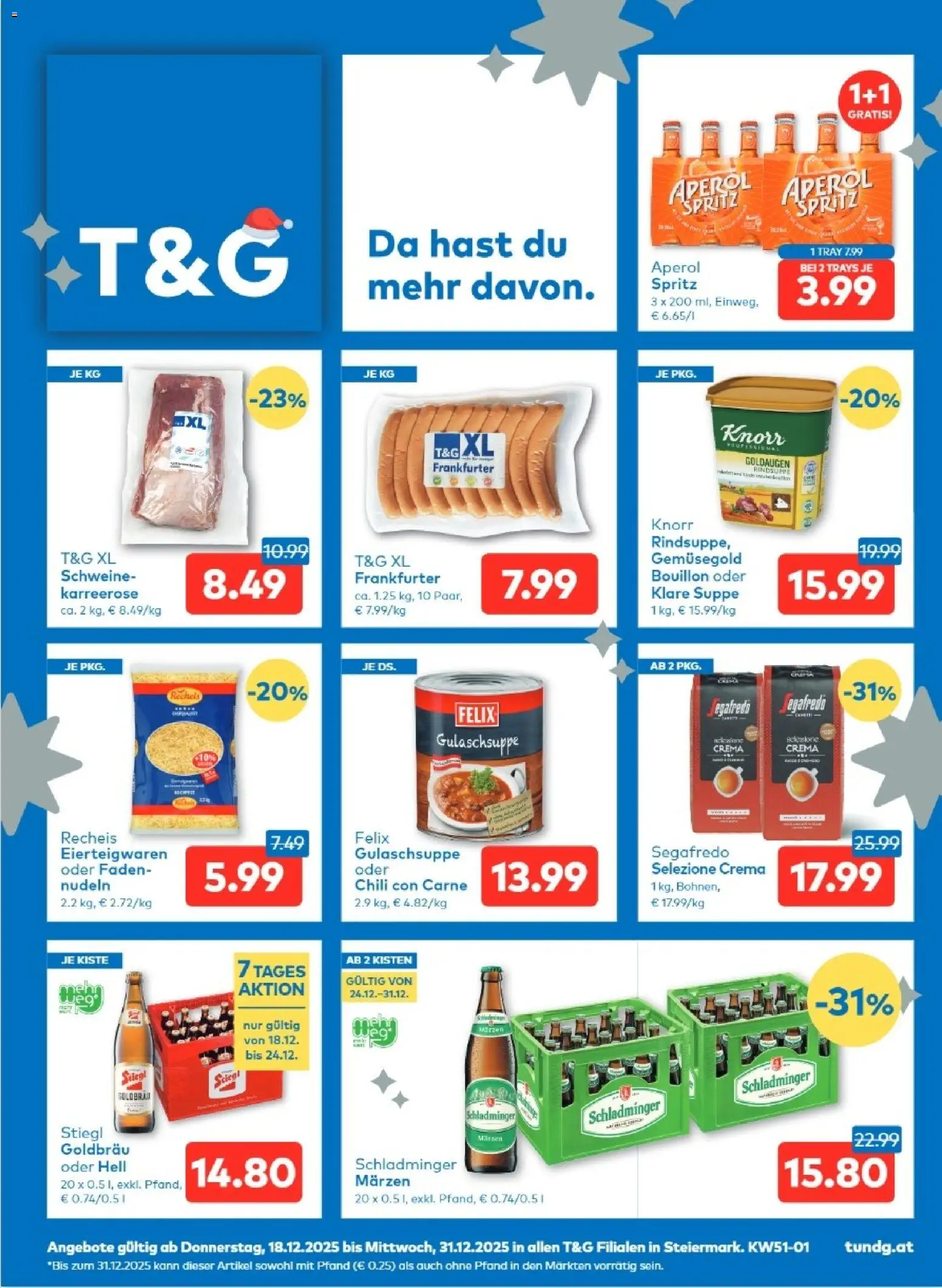 T&G - Steiermark gültig ab 18.12.2025 | Seite: 1 | Produkte: Chili, Nudeln