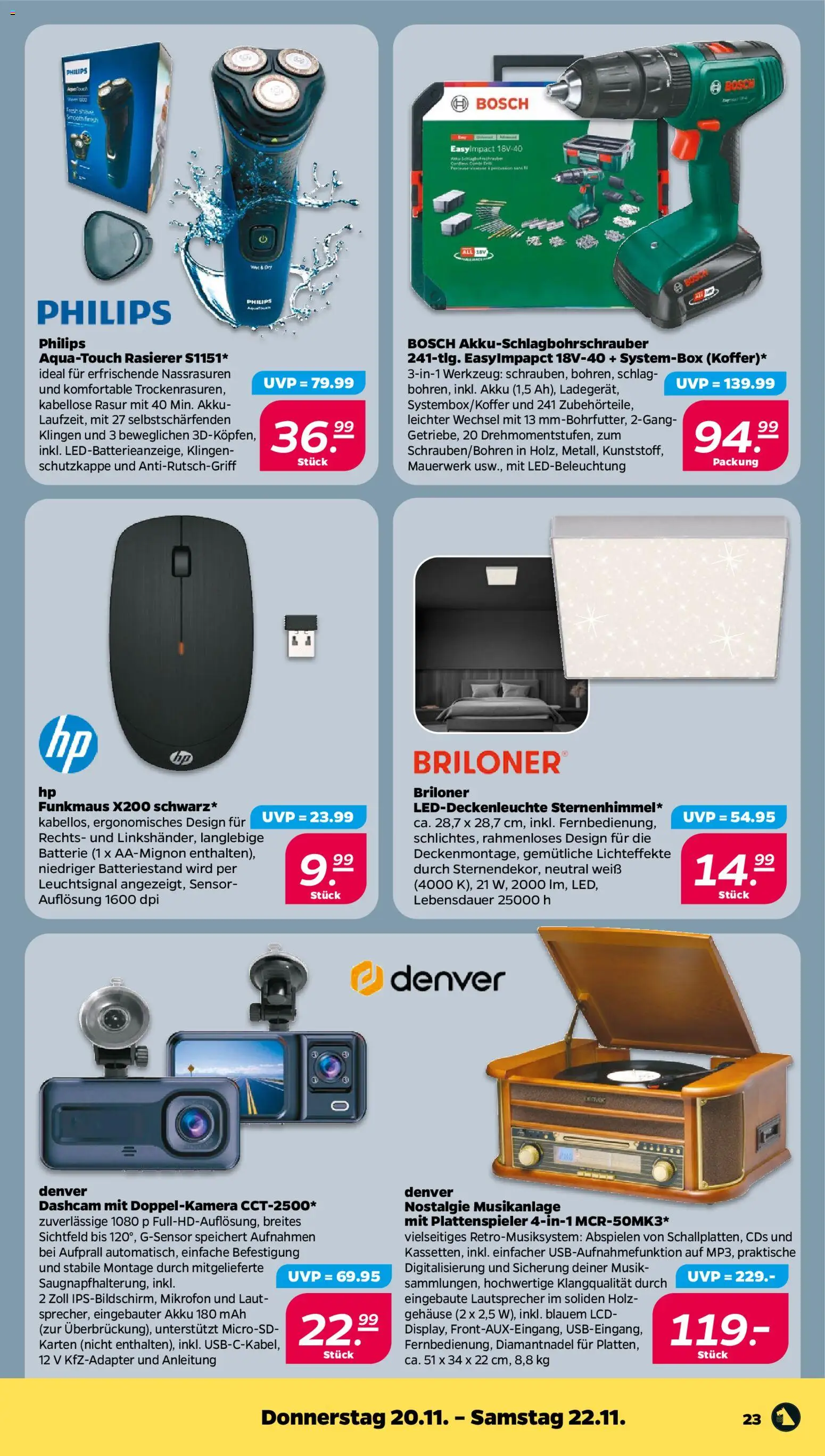 Netto Prospekt 	 – gültig ab 17.11.2025 | Seite: 25 | Produkte: Plattenspieler, Rasierer, Batterie, Finish