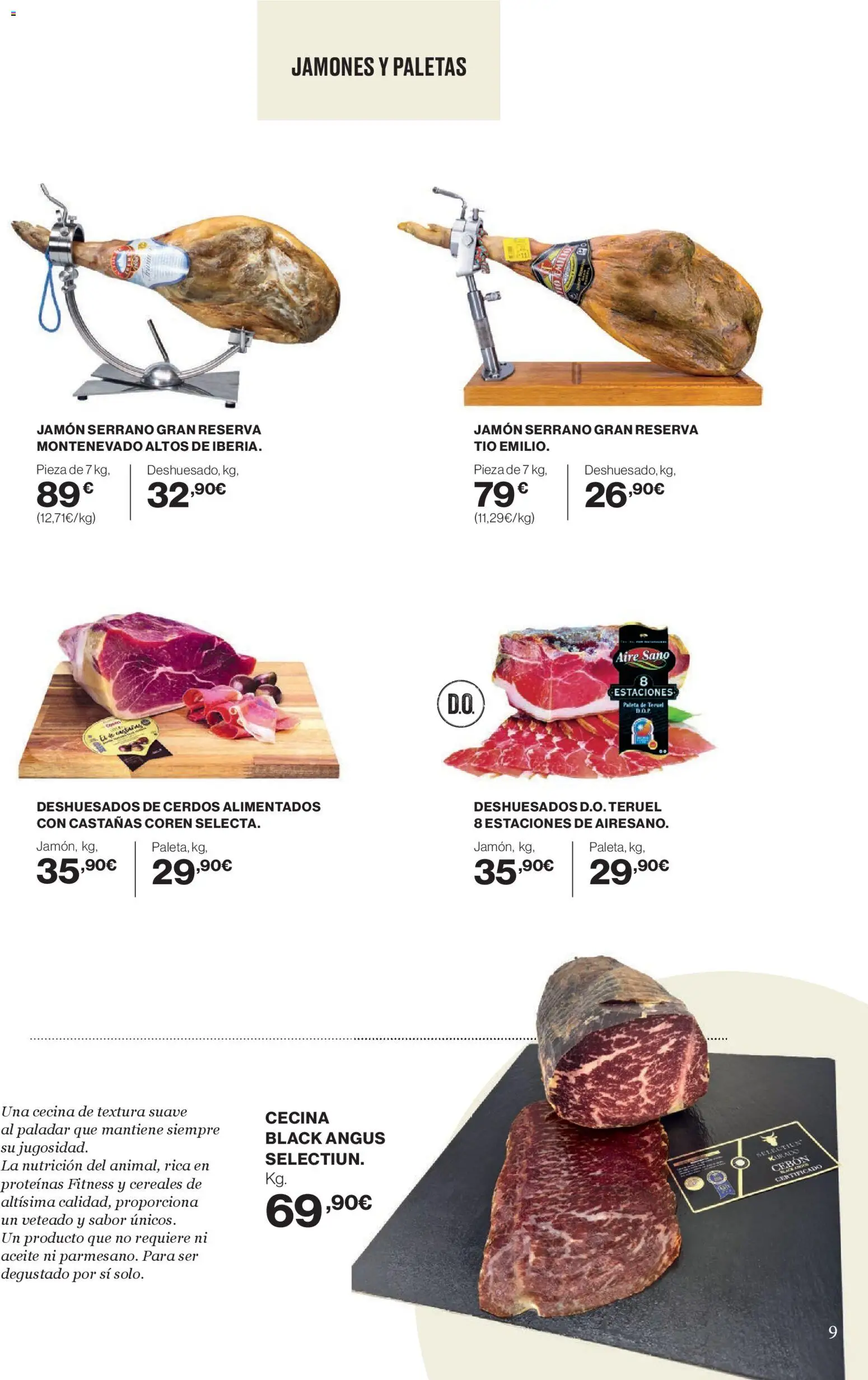 Hipercor - Mucho más para ti │ válido desde el 26.02.2026 | Página: 9 | Productos: Jamón serrano, Aceite, Jamón, Cereales