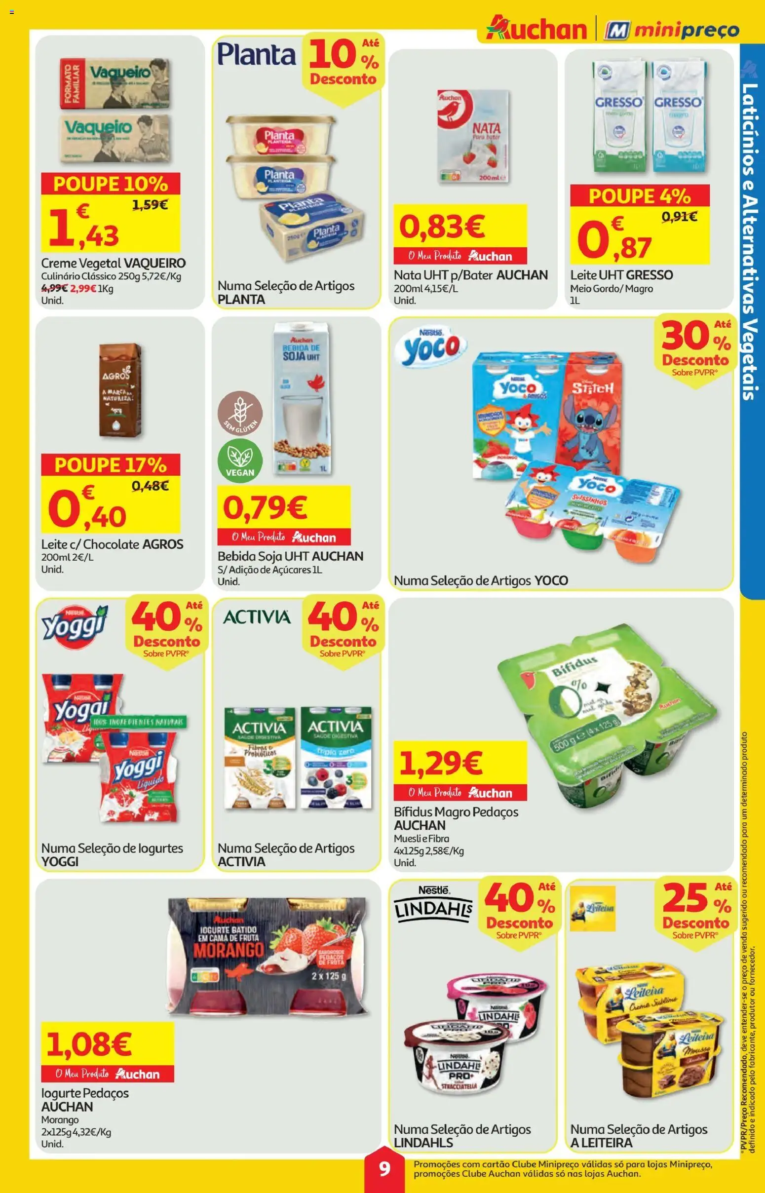 Minipreço folheto │ válido de 15.01.2026 | Página: 9 | Produtos: Soja, Cama, Nata, Creme