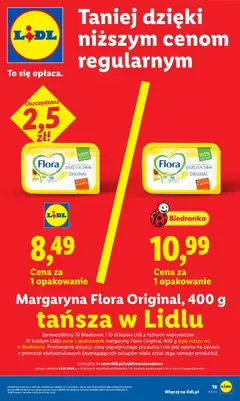 Pogląd oferty "Margaryna Flora Original, 400 g, Flora Original margarine, 400 g package." - ważna od 20.04.2026 | Strona: 19 | Produkty: Margaryna