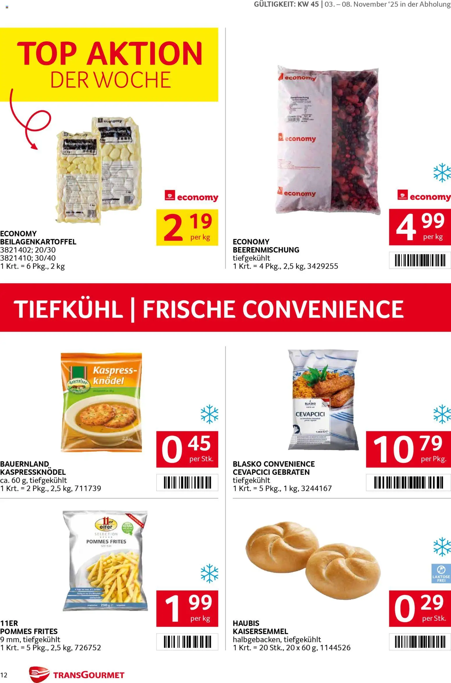 Transgourmet Flugblatt gültig ab 03.11.2025 | Seite: 12