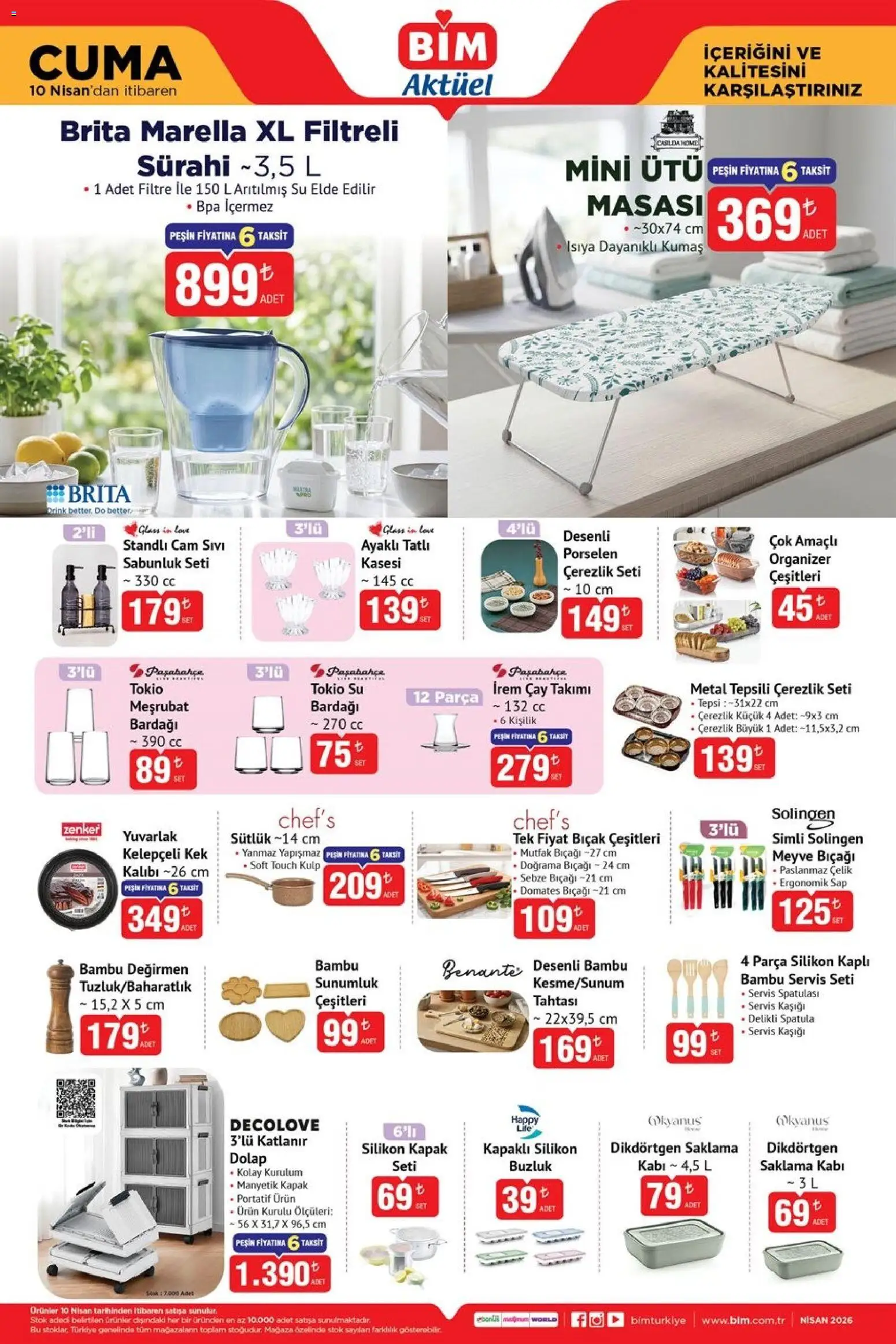 BİM - Katalog Cuma - 10.04.2026 tarihinden itibaren geçerlidir | Sayfa: 7 | Ürünler: Çay, Su, Sebze, Sabunluk